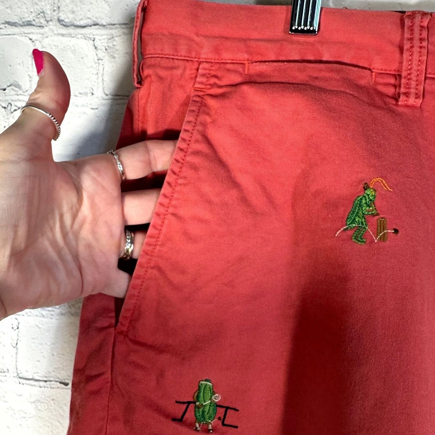 Polo Ralph Lauren VINTAGE Polo Ralph Lauren Mens Chino Shorts Polo Pickles Embroidered Sports Pink 9in Inseam Casual Mens Size US M / EU 48-50 / 2 - 2 Thumbnail