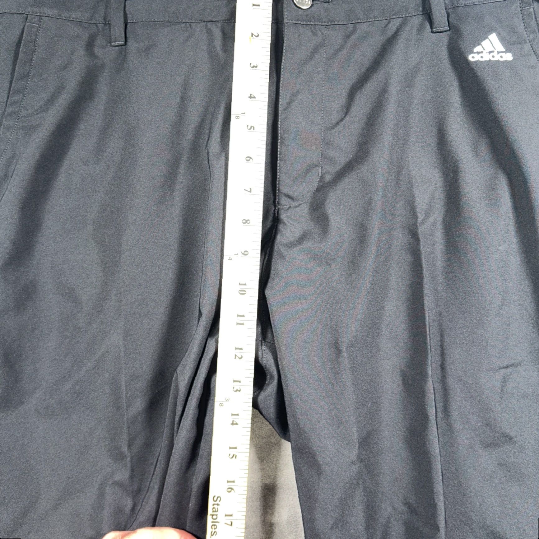 Adidas Adidas Shorts Mens 38 Black Flat Front Performance Tech Chino Golf Stretch Casual Shorts Mens 38 Black Chino Golf Size US 38 / EU 54 - 5 Thumbnail