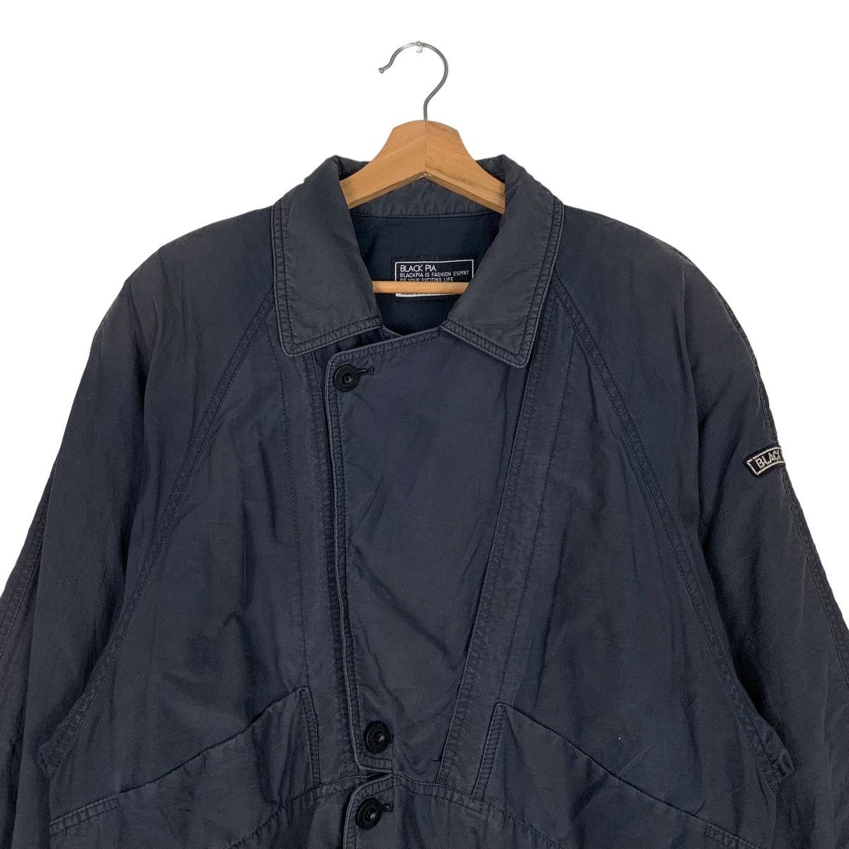 Japanese Brand BLACK PIA Riot Asymmetrical Jacket #0847-C38 Size US M / EU 48-50 / 2 - 2 Thumbnail