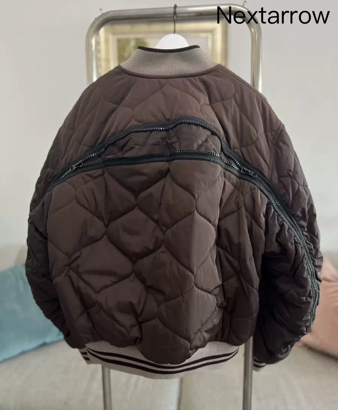 Dries Van Noten Dries van noten Brown zip back bomber jacket 2412-Nextarrow Size US XL / EU 56 / 4 - 2 Thumbnail