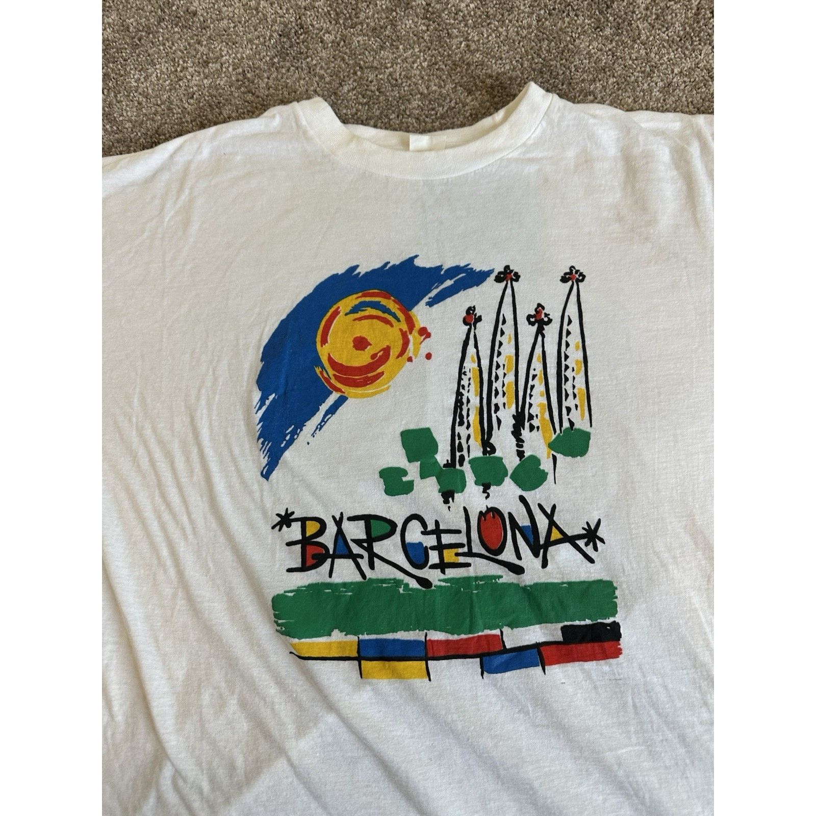 Reebok VTG Vintage Barcelona T-Shirt Men’s Size XXL Single Stitch Size US XXL / EU 58 / 5 - 1 Thumbnail