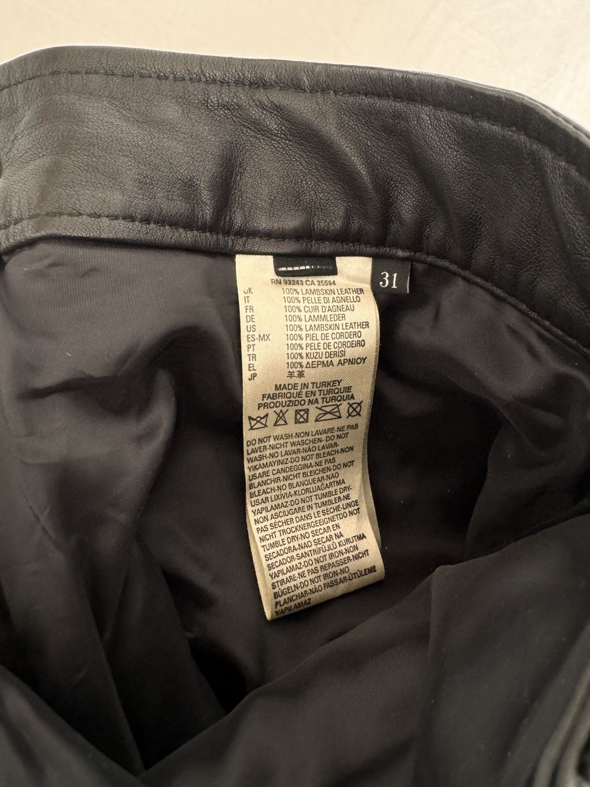 Diesel DIESEL Black Leather Pants Size US 31 - 6 Thumbnail