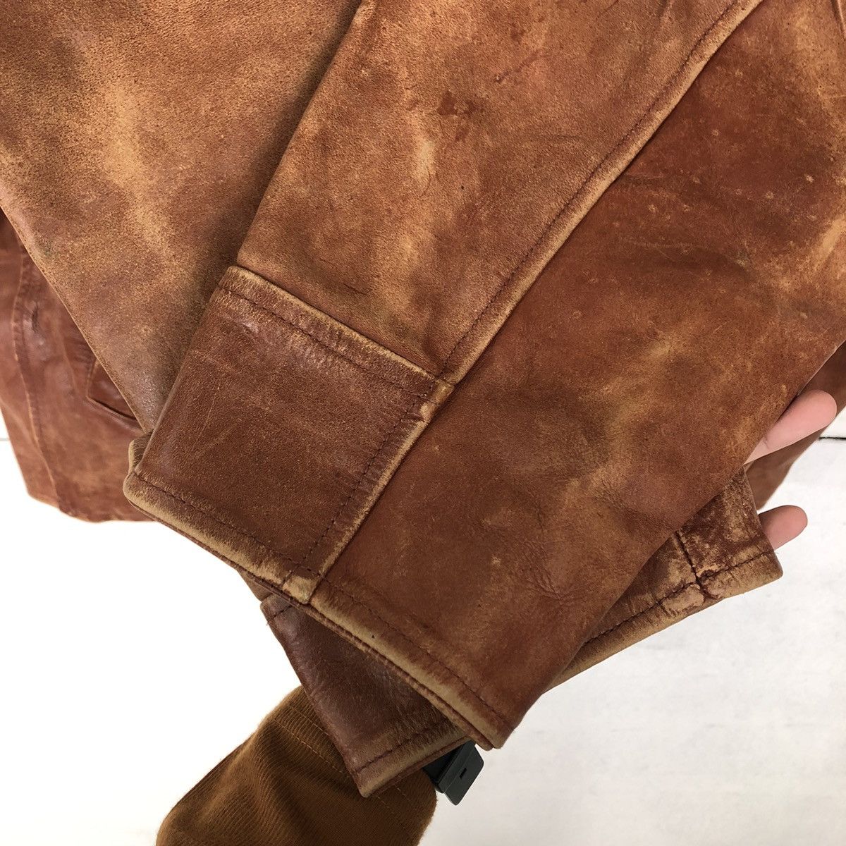 Japanese Brand VINTAGE BOMBER GENUINE LEATHER JACKET TARGATO ITALIA JAPAN Size US M / EU 48-50 / 2 - 11 Thumbnail