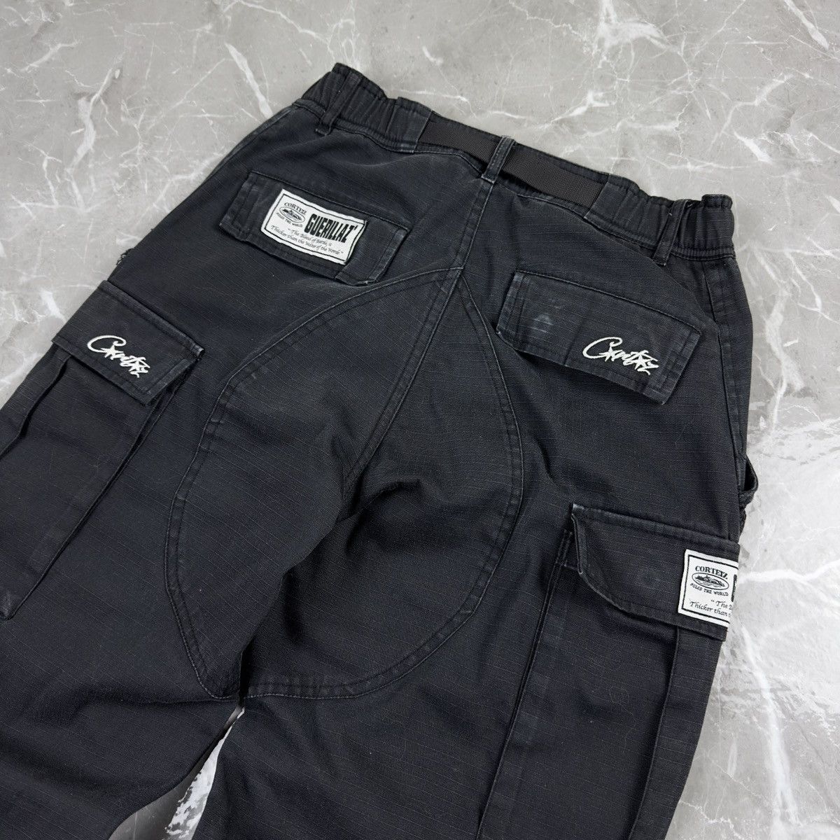 Corteiz Corteiz Guerillaz Streetwear Cargo Black Pants Size XS 30 Size US 30 / EU 46 - 6 Thumbnail