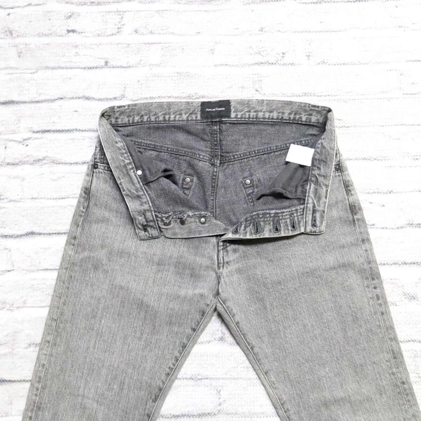 Denime VINTAGE Nom De Guerre Jeans Denim Mens 00s 32x32 1/2 Grey Size US 32 / EU 48 - 7 Thumbnail