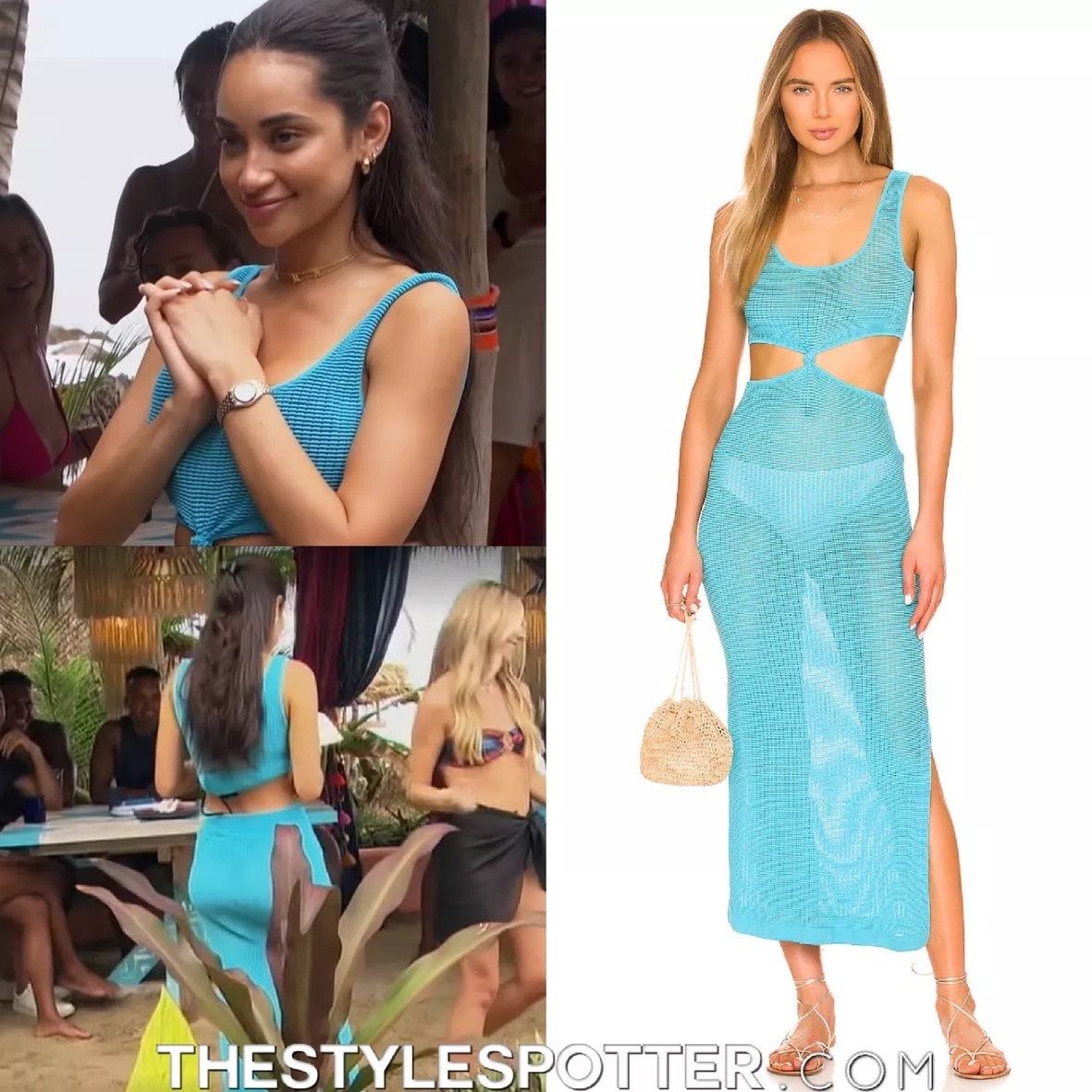 Solid & Striped Solid & Striped The Bailey Dress Cerulean Blue swim size XL Size XL / US 12-14 / IT 48-50 - 2 Thumbnail