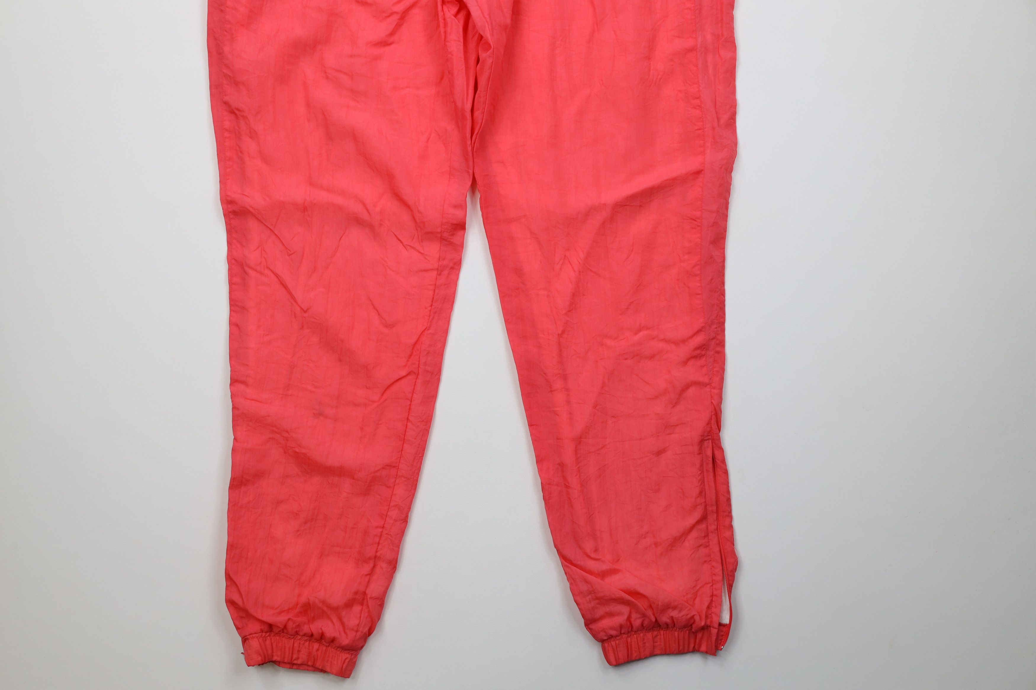 Vintage Vintage 90s Streetwear Lined Windbreaker Joggers Pants Pink Size 32" / US 10 / IT 46 - 4 Thumbnail