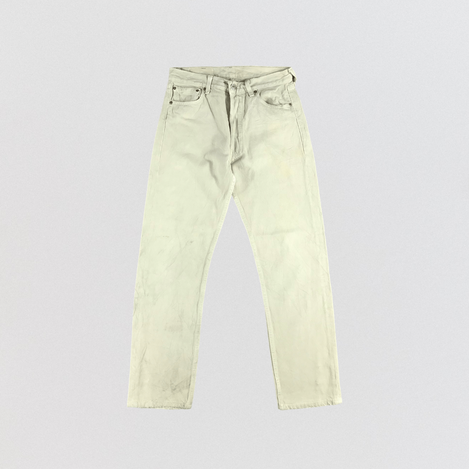 Levi's 90s Vintage Cream Levis 501 Jeans-JM2663 Size US 30 / EU 46 - 1 Thumbnail