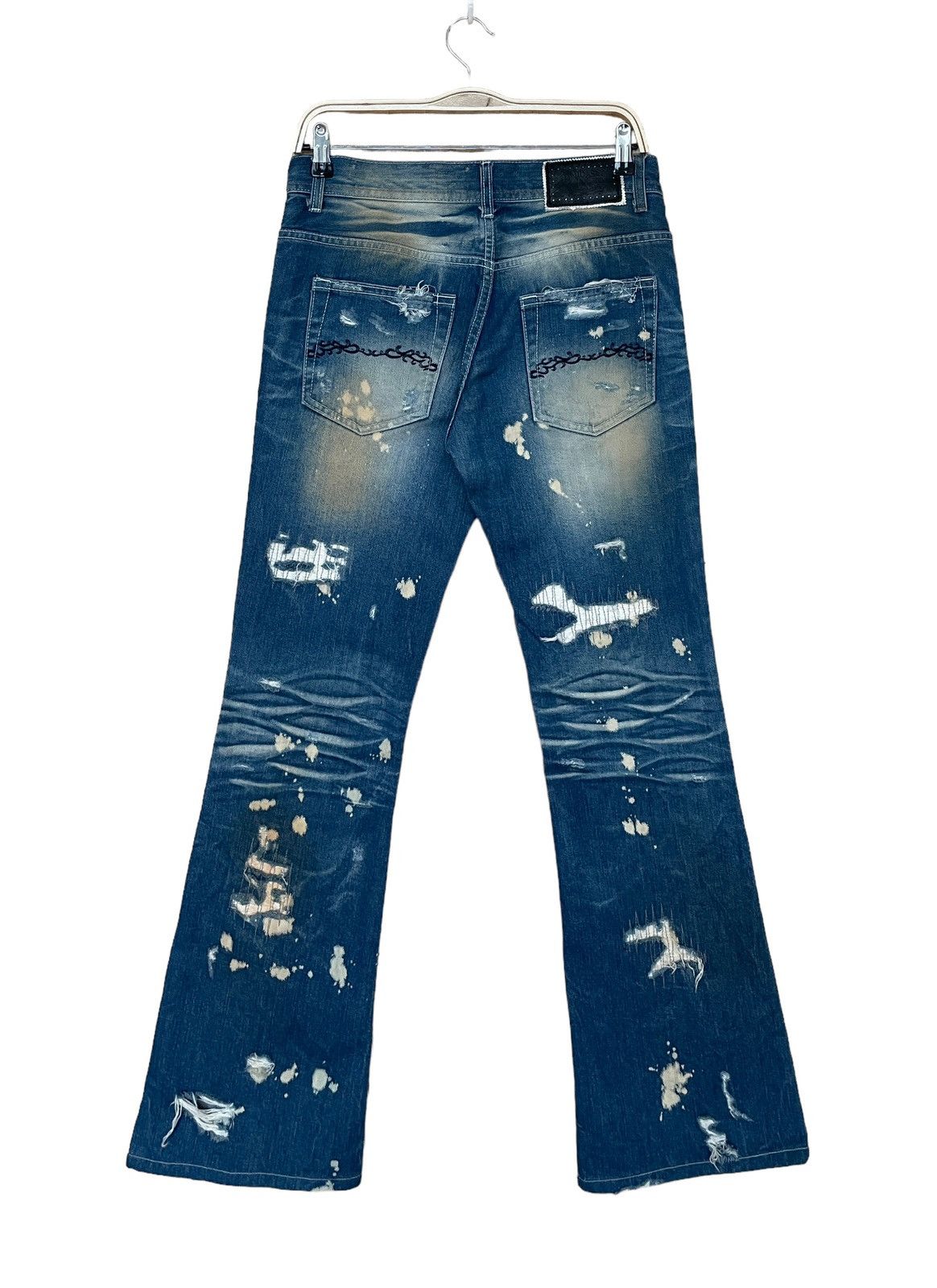 If Six Was Nine Vintage Japanese Brand Midas Flared Jeans 1990s Size US 40 / EU 56 - 2 Thumbnail