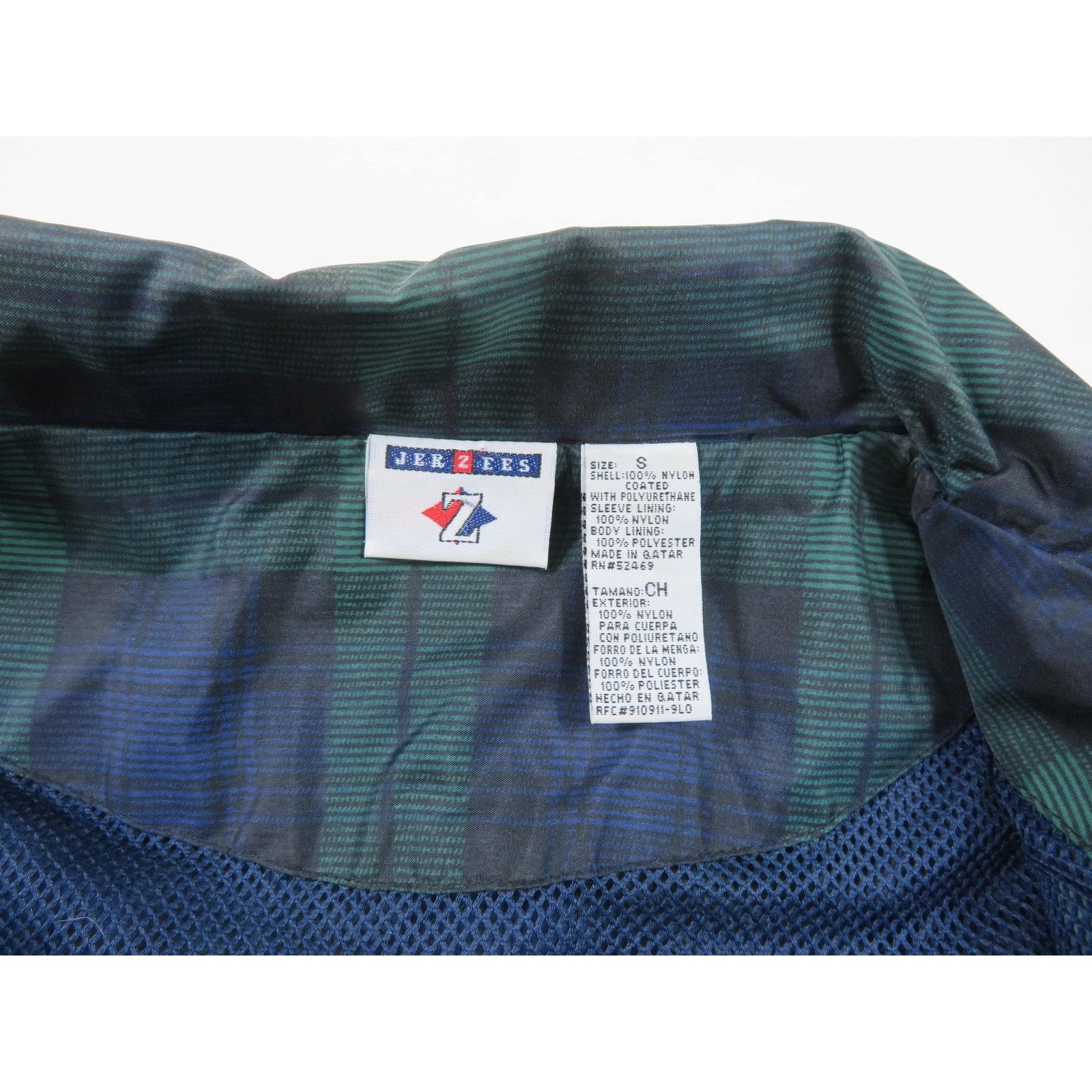 Jerzees Jerzees Windbreaker Blue Green Plaid Jacket Sz S 1990s Size US S / EU 44-46 / 1 - 5 Thumbnail