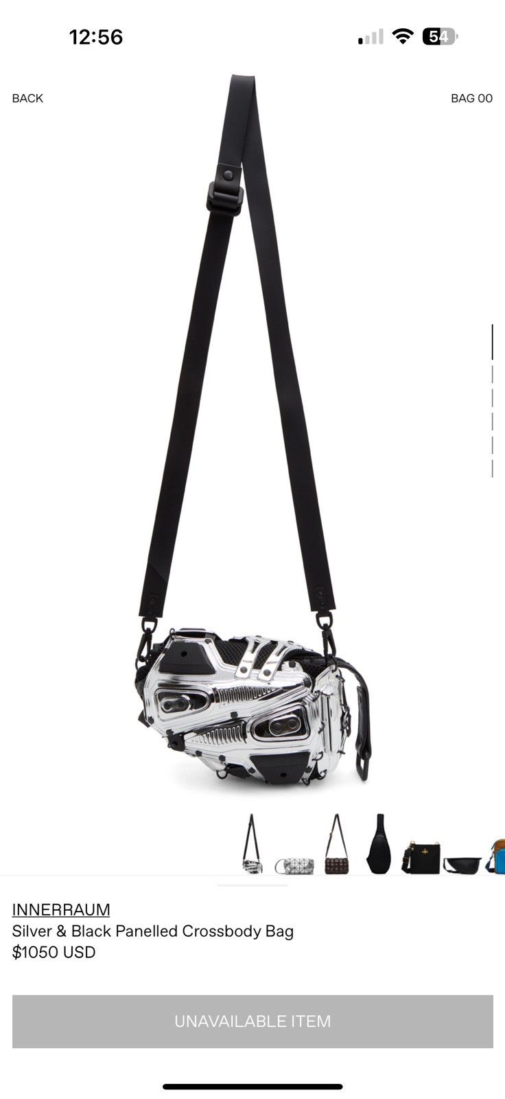 Innerraum INNERRAUM Silver & Black Panelled Crossbody Bag Size ONE SIZE - 8 Thumbnail