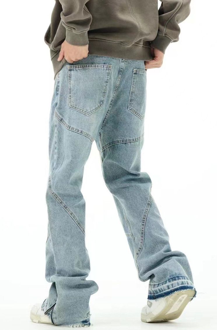Japanese Brand × Jean Heavyweight street wash micro flare jeans Size US 34 / EU 50 - 4 Thumbnail
