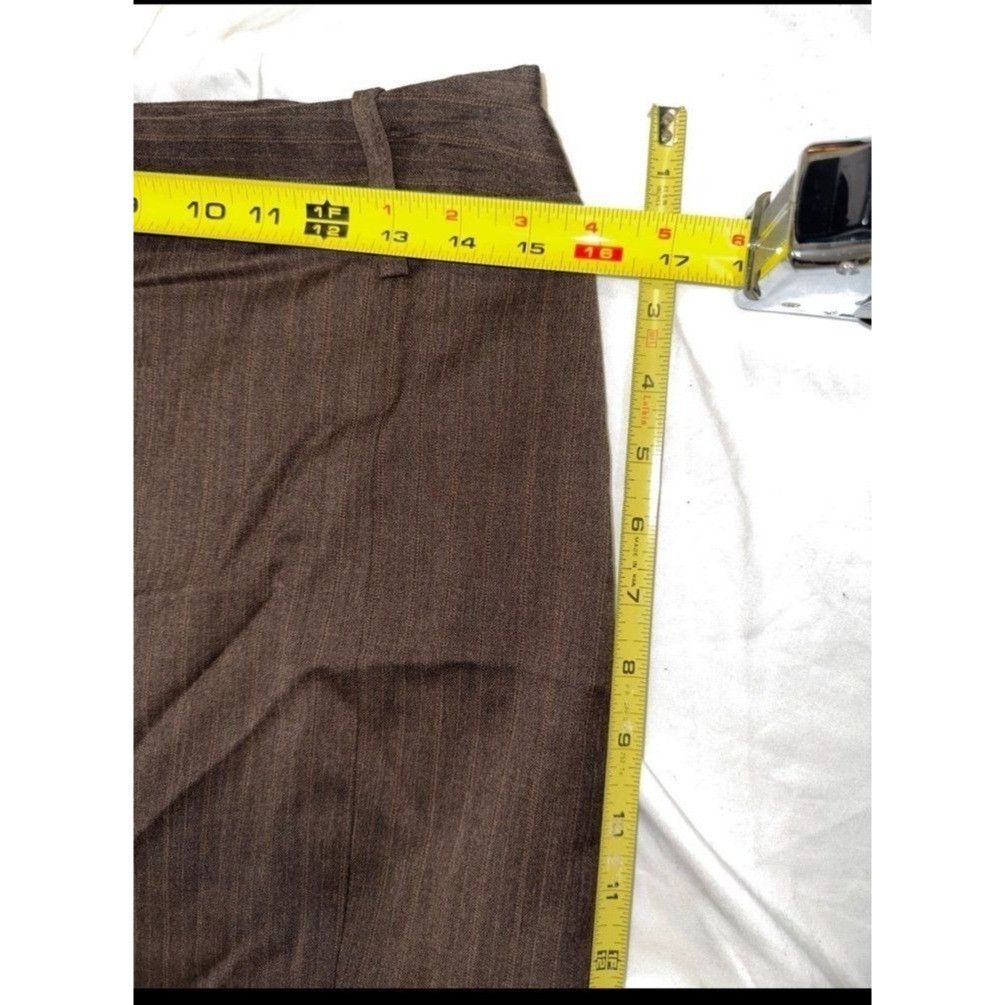 Bcbgmaxazria BCBGMaxazria Brown Wool Blend Pin Stripe Pencil Skirt Size 8 Size 30" / US 8 / IT 44 - 5 Thumbnail
