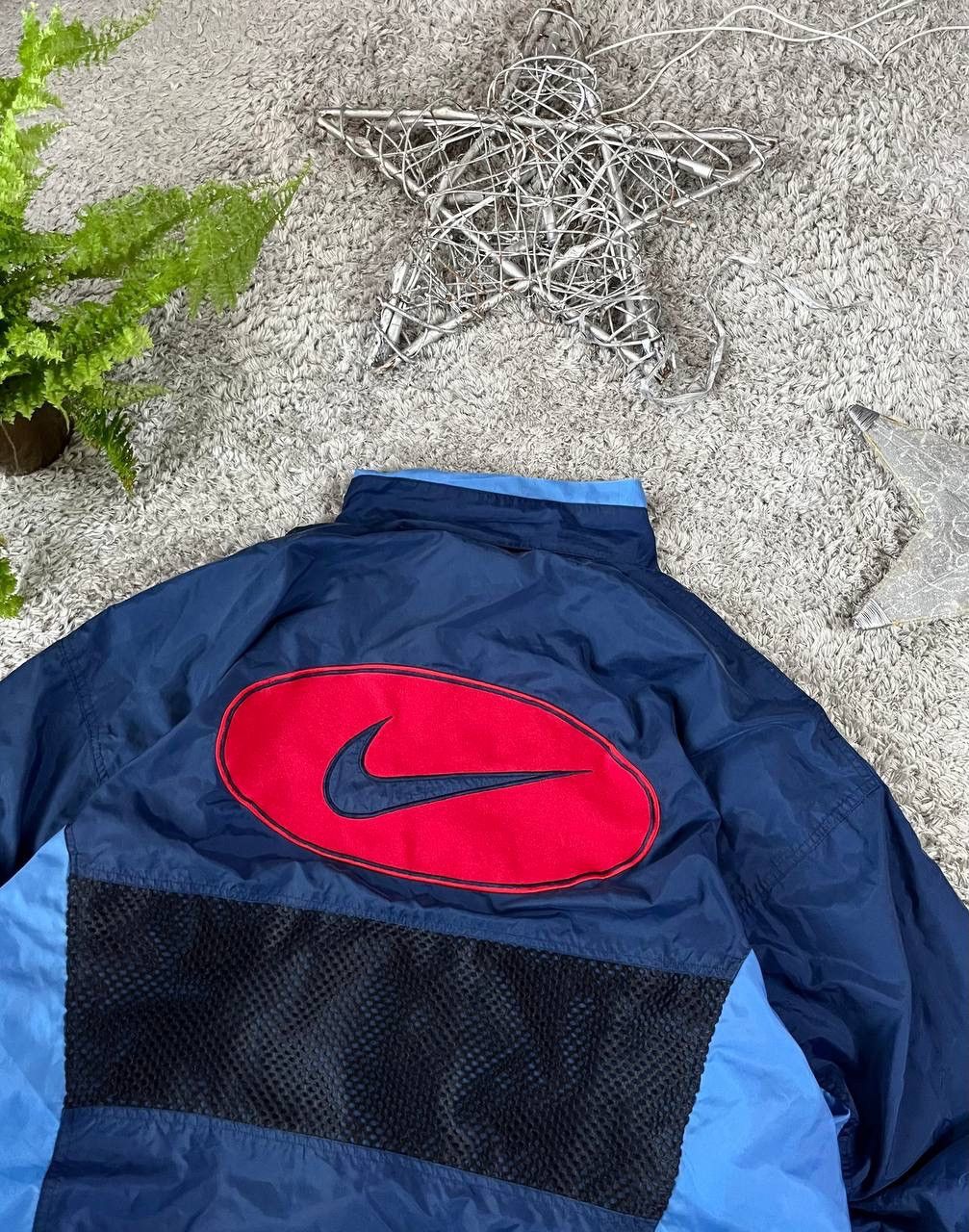 Nike × Vintage 90s Nike Vintage Light Jacket Streetwear Big Logo Swoosh Size US XL / EU 56 / 4 - 2 Thumbnail