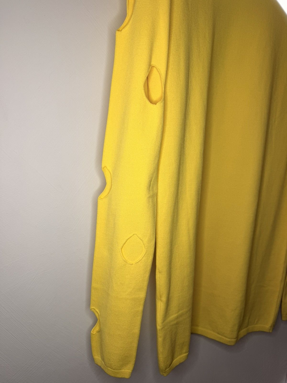 Prada NWT Prada Yellow Openwork Viscose Turtleneck Logo Top Sz 44 Size M / US 6-8 / IT 42-44 - 7 Thumbnail