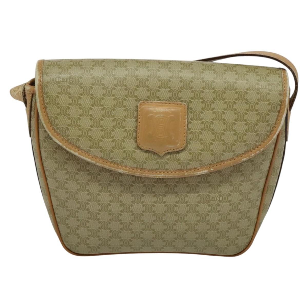 Celine CELINE Macadam Canvas Shoulder Bag Pvc Beige Gold Size ONE SIZE - 2 Thumbnail