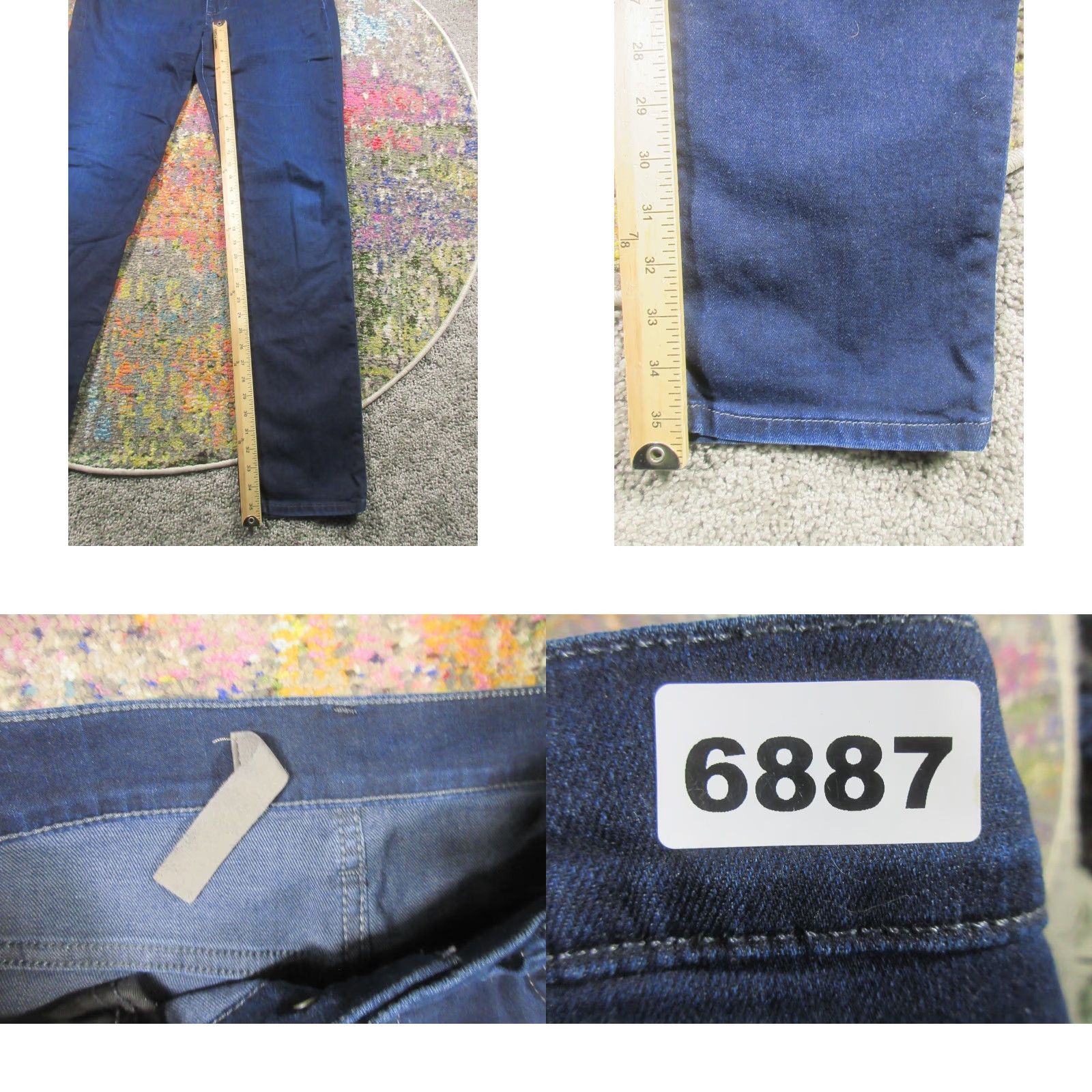 Vintage Joe's Jeans Men Jeans Blue Dark Wash Denim Emerson Tapered Stretch 35x36 Regular Inseam 36 Pocket 5-Zip Mid Rise Straight Vintage No Size US 35 - 8 Thumbnail