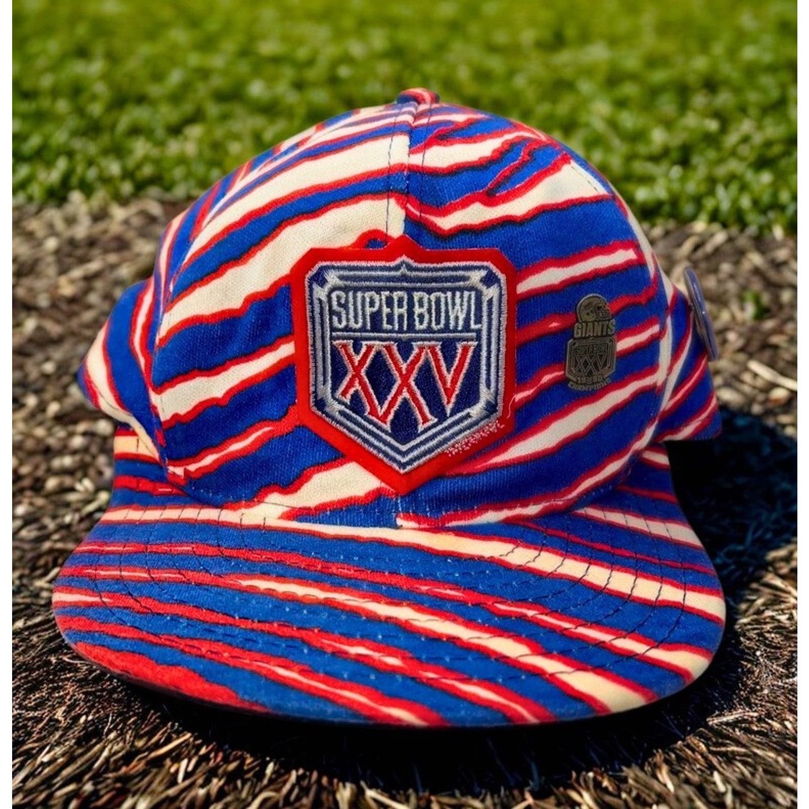 Zubaz NFL Super Bowl Zubaz Bills vs Giants Snapback Hat EUC Size ONE SIZE - 10 Thumbnail