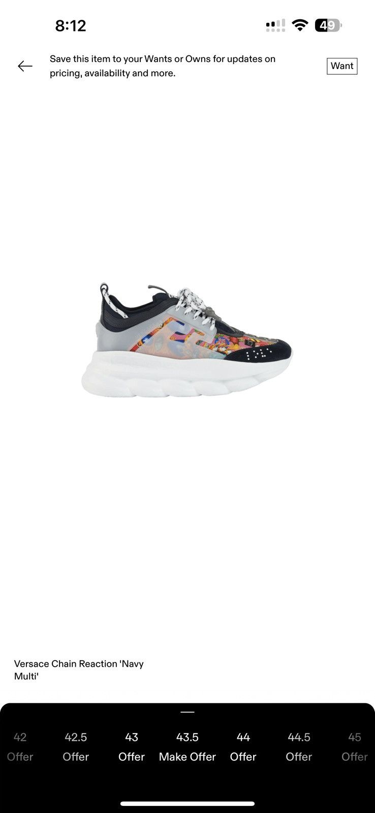 Versace Versace Chain Reaction Navy Multi Size US 10.5 / EU 43-44 - 18 Thumbnail