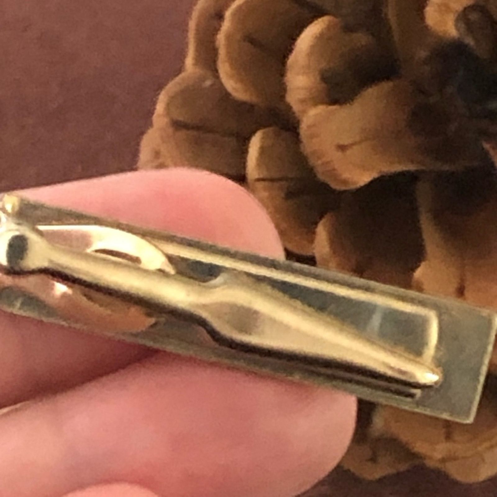 Vintage Vintage men’s golden marble cuff link tie bar set Size ONE SIZE - 8 Thumbnail