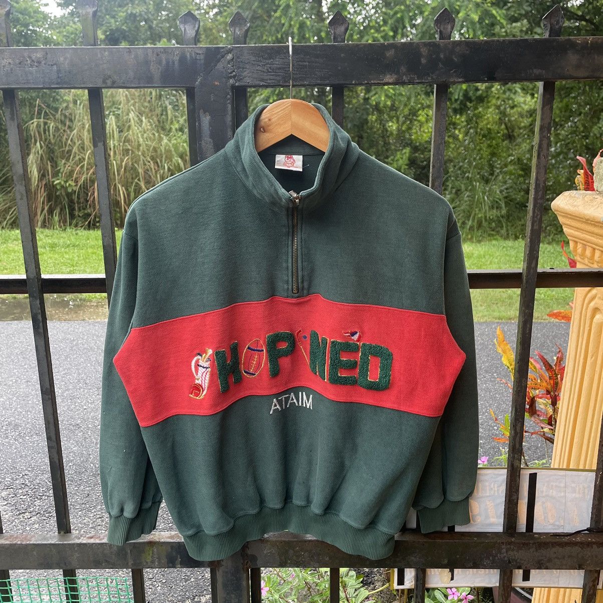 Japanese Brand × Vintage 🔥🔥🇯🇵Vintage Ataim Sportswear Logo Half Zipper Sweatshirts Size US M / EU 48-50 / 2 - 1 Thumbnail