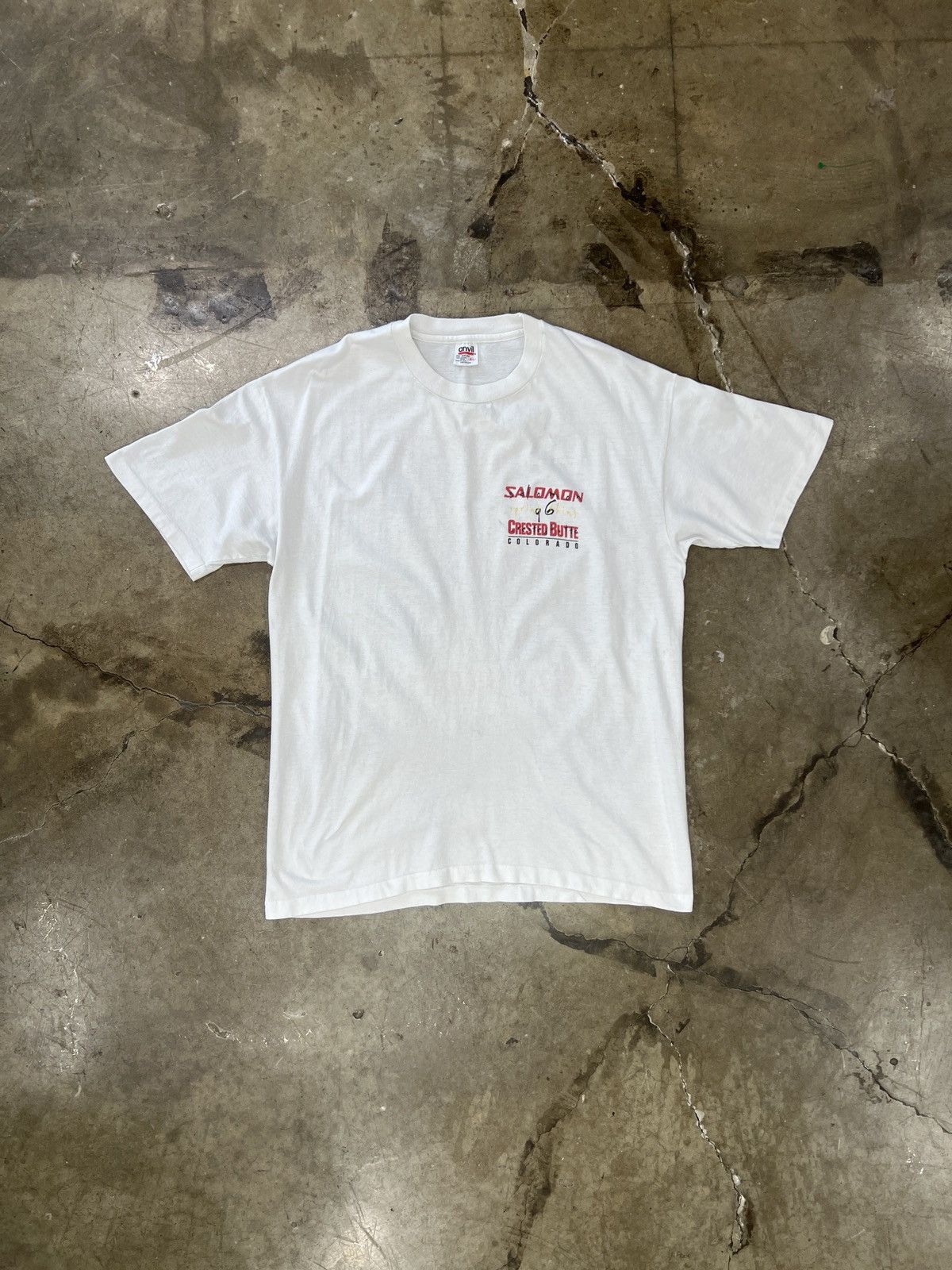 Vintage Vintage 1996 Salomon Spring Thing Crested Butte art Tee XL Size US XL / EU 56 / 4 - 5 Thumbnail
