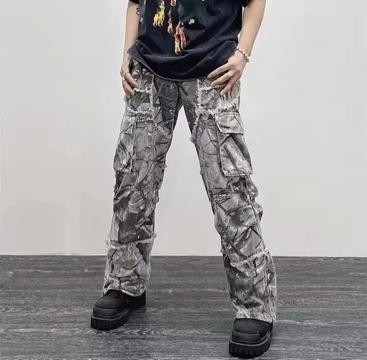 Japanese Brand × Vintage Technical Camouflage Cargo Utility Pants Size US 30 / EU 46 - 1 Thumbnail
