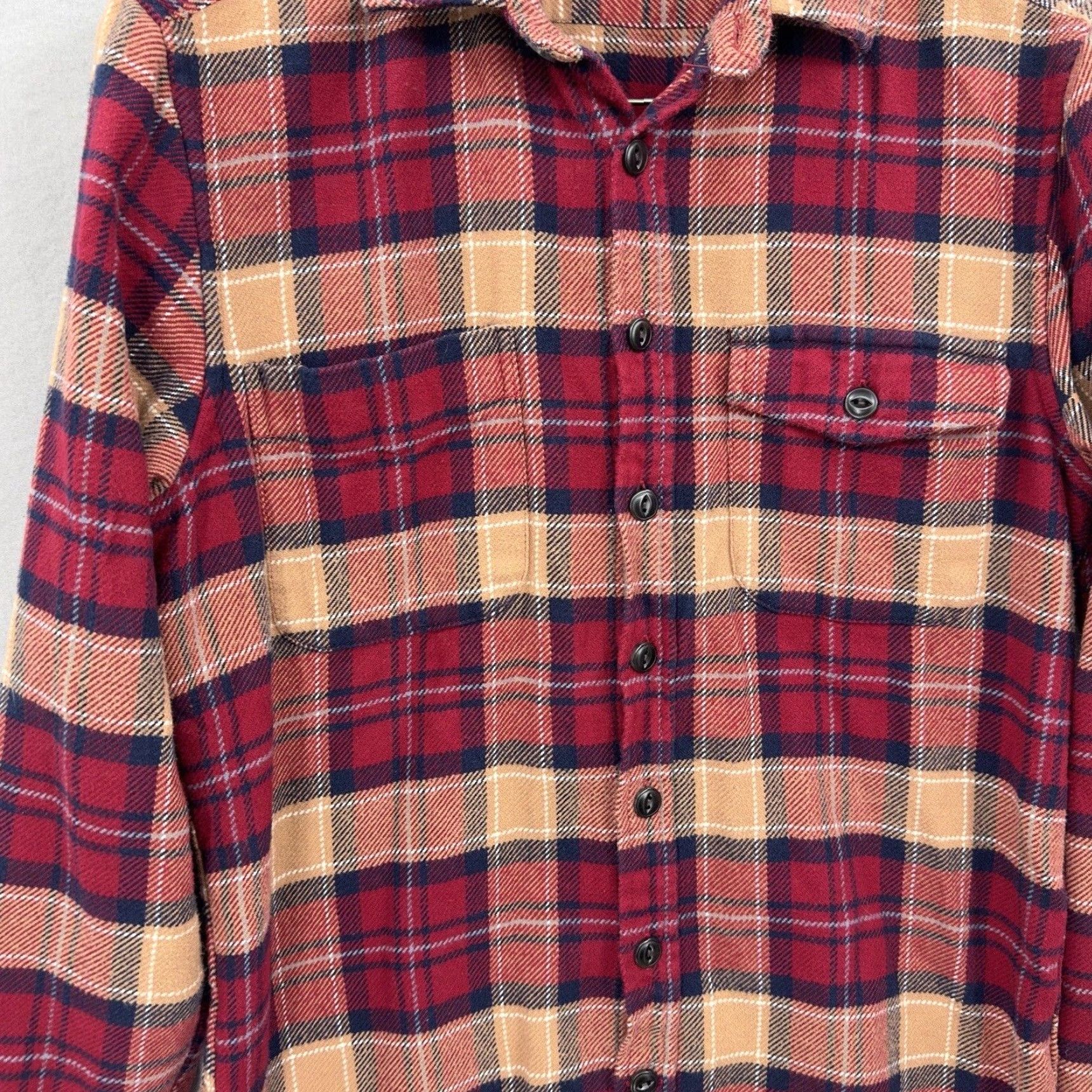 Taylor Stitch Taylor Stitch Shirt Small S Red Plaid Flannel Cotton Button-Up Vintage-esque Preppy 90s Boyfriend Style Mens Size US S / EU 44-46 / 1 - 2 Thumbnail
