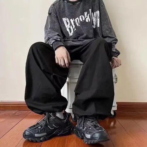 Japanese Brand Vintage Streetwear black cargo parachute pants y2k Size US 32 / EU 48 - 8 Thumbnail