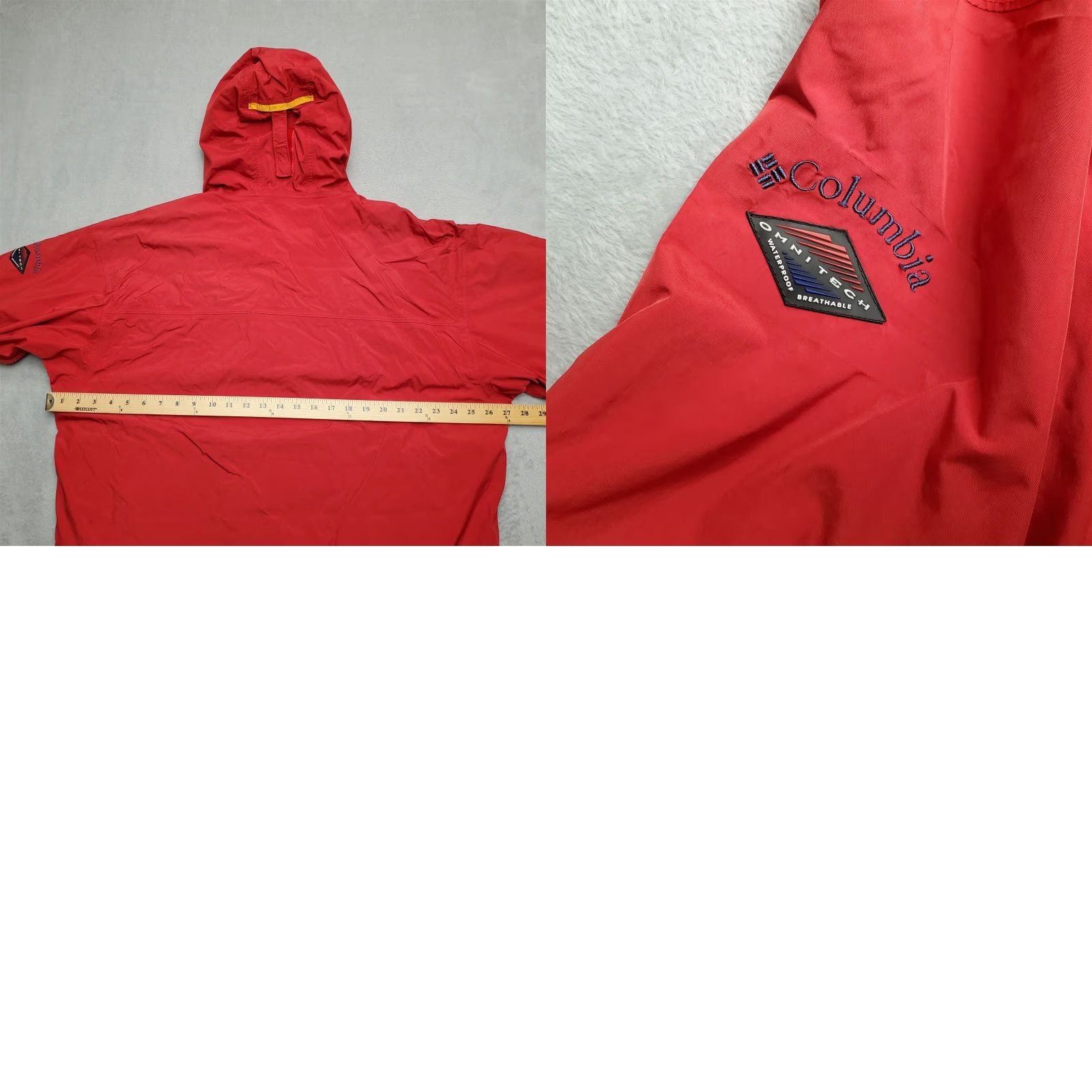 Etro VINTAGE Columbia Jacket Mens L Red Omni Tech Waterproof Breathable Retro Outdoor VTG Rain Coat Long Sleeve Zipper Mens Size US L / EU 52-54 / 3 - 9 Thumbnail