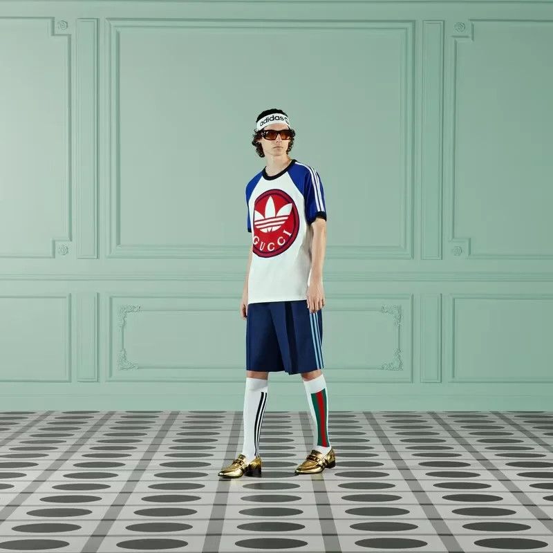 Adidas × Gucci Gucci x Adidas cotton jersey t-shirt Size US M / EU 48-50 / 2 - 23 Thumbnail