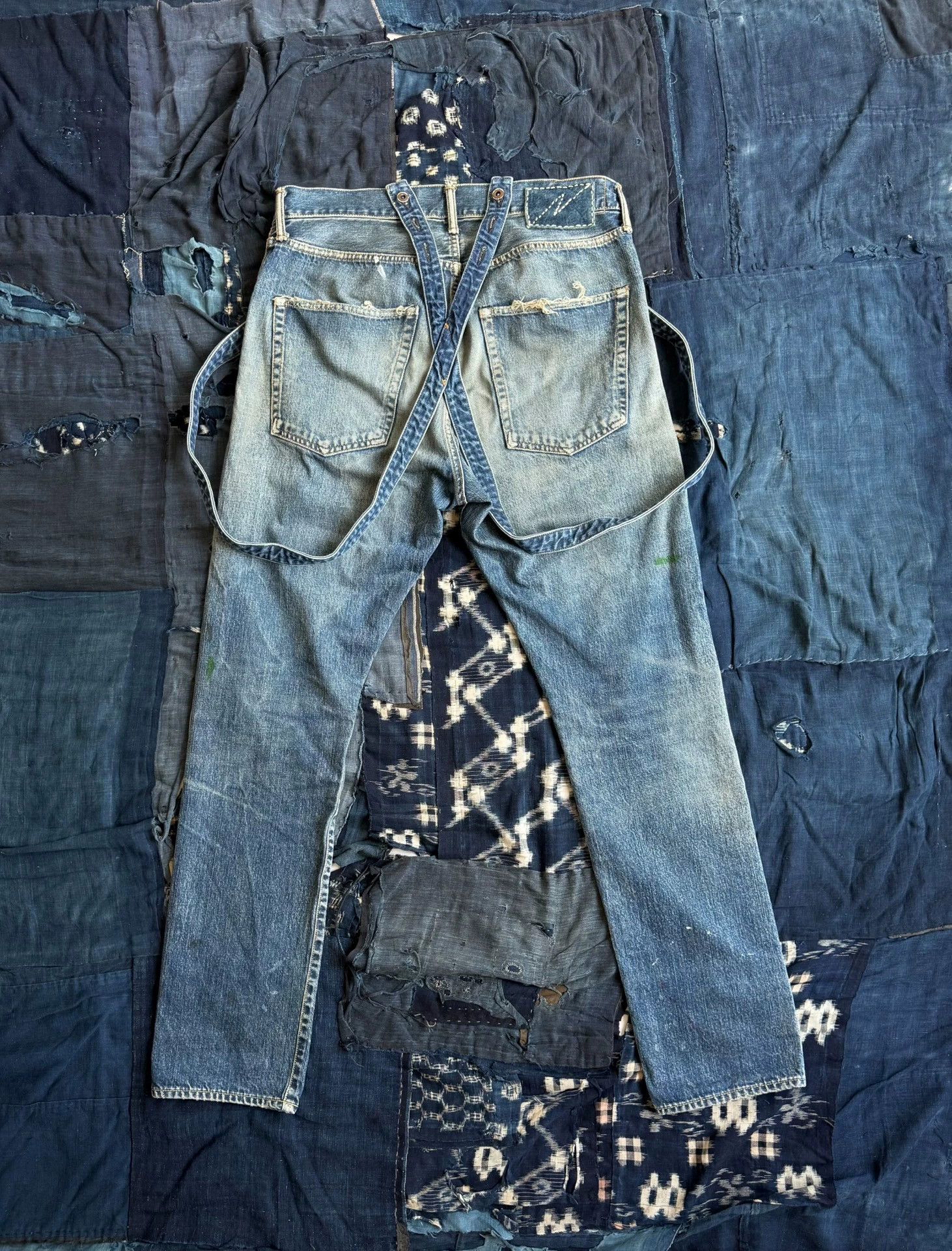 Visvim VISVIM Edition Washed Distressed Overalls (King of Denim) Size US 29 - 2 Thumbnail