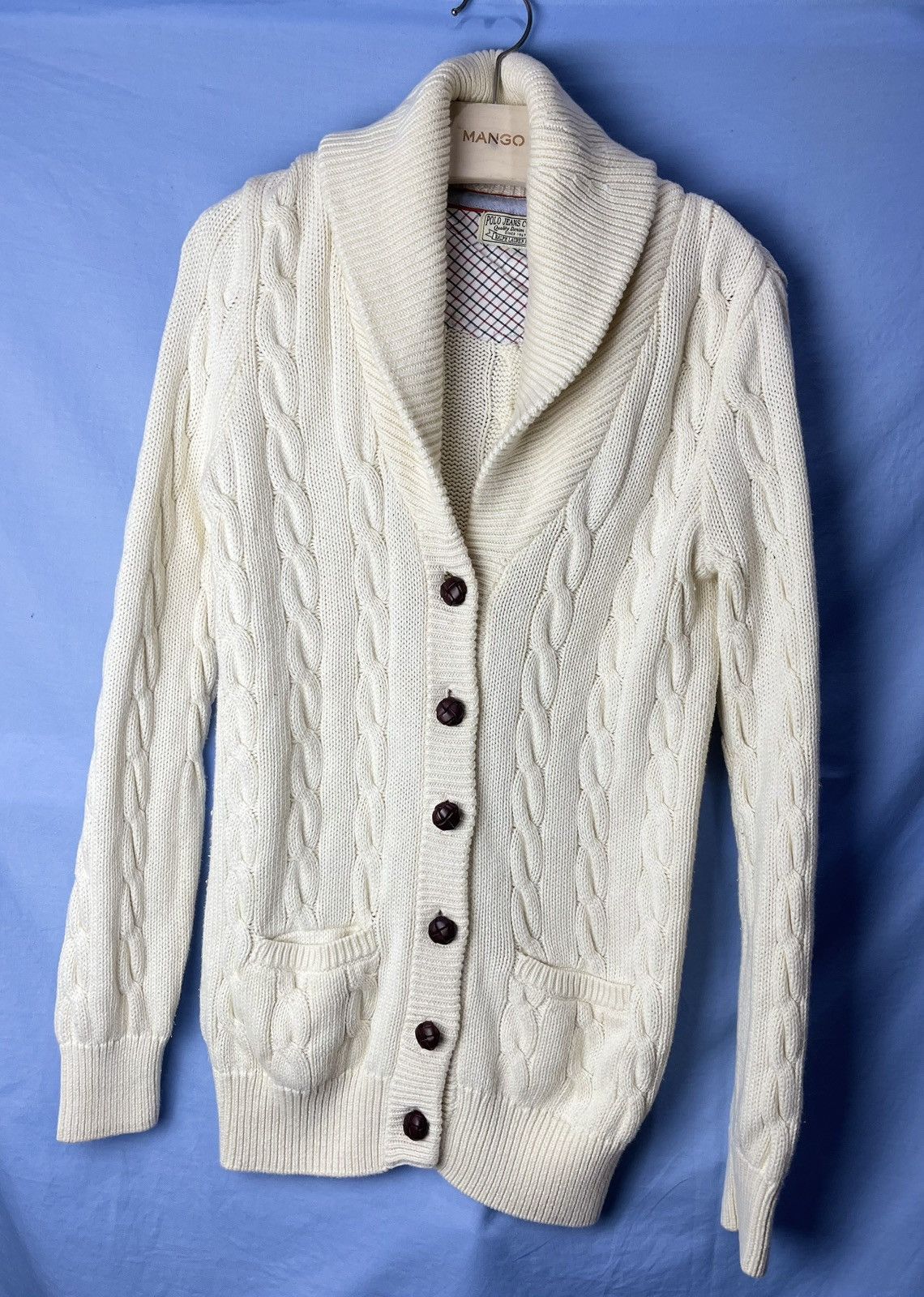 Polo Ralph Lauren Vintage Cable-knit Shawl Collar Cardigan Polo Ralph Lauren Size US M / EU 48-50 / 2 - 1 Thumbnail
