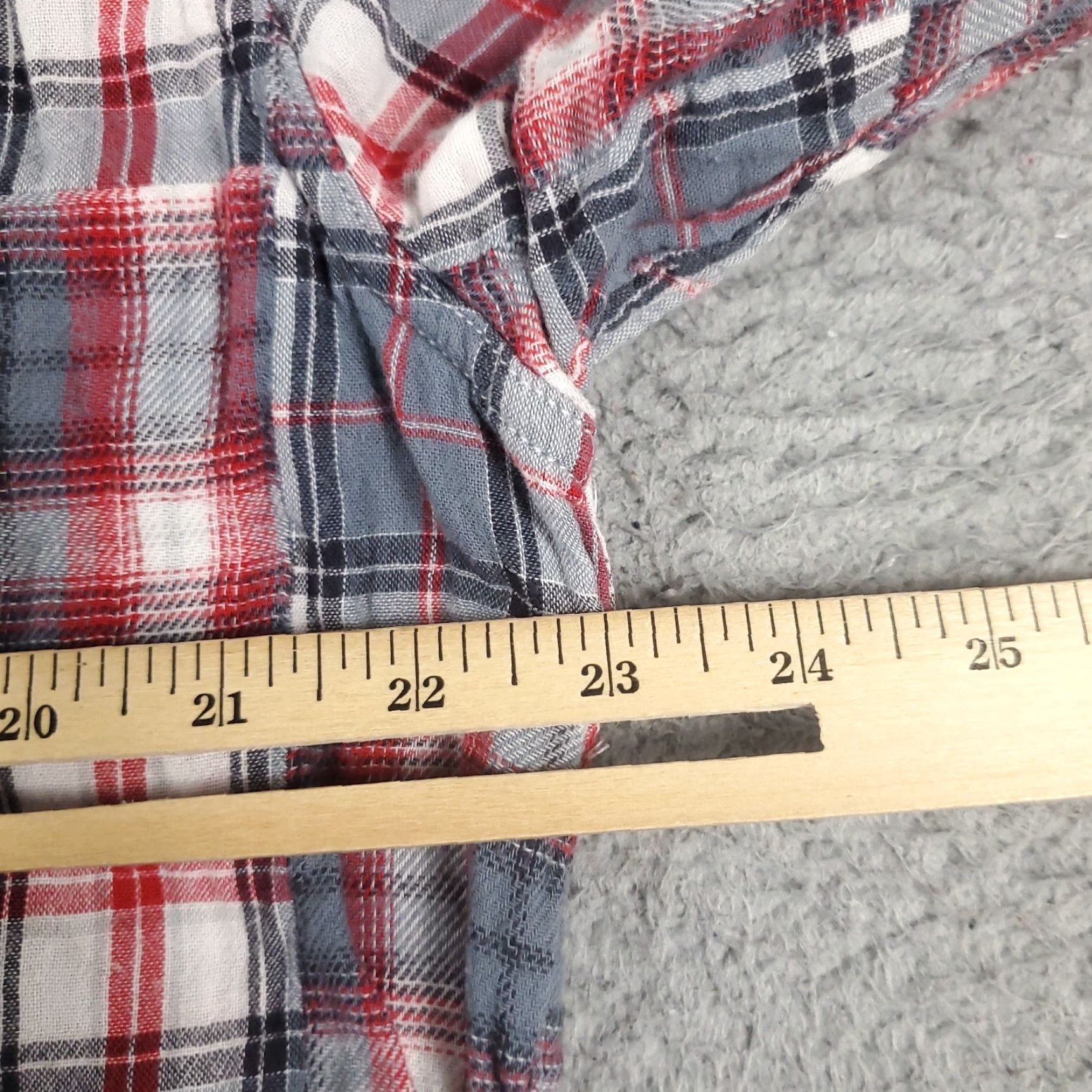 Lucky Brand Lucky Brand Flannel Shirt Mens Large Red Gray Plaid Long Sleeve Western Pearl Snap Button Size US L / EU 52-54 / 3 - 5 Thumbnail