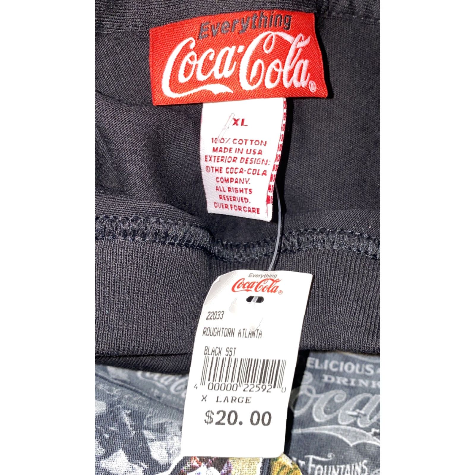 Vintage Coca-Cola Mens Black Short Sleeve T-Shirt XL Atlanta Cotton Size US XL / EU 56 / 4 - 5 Thumbnail