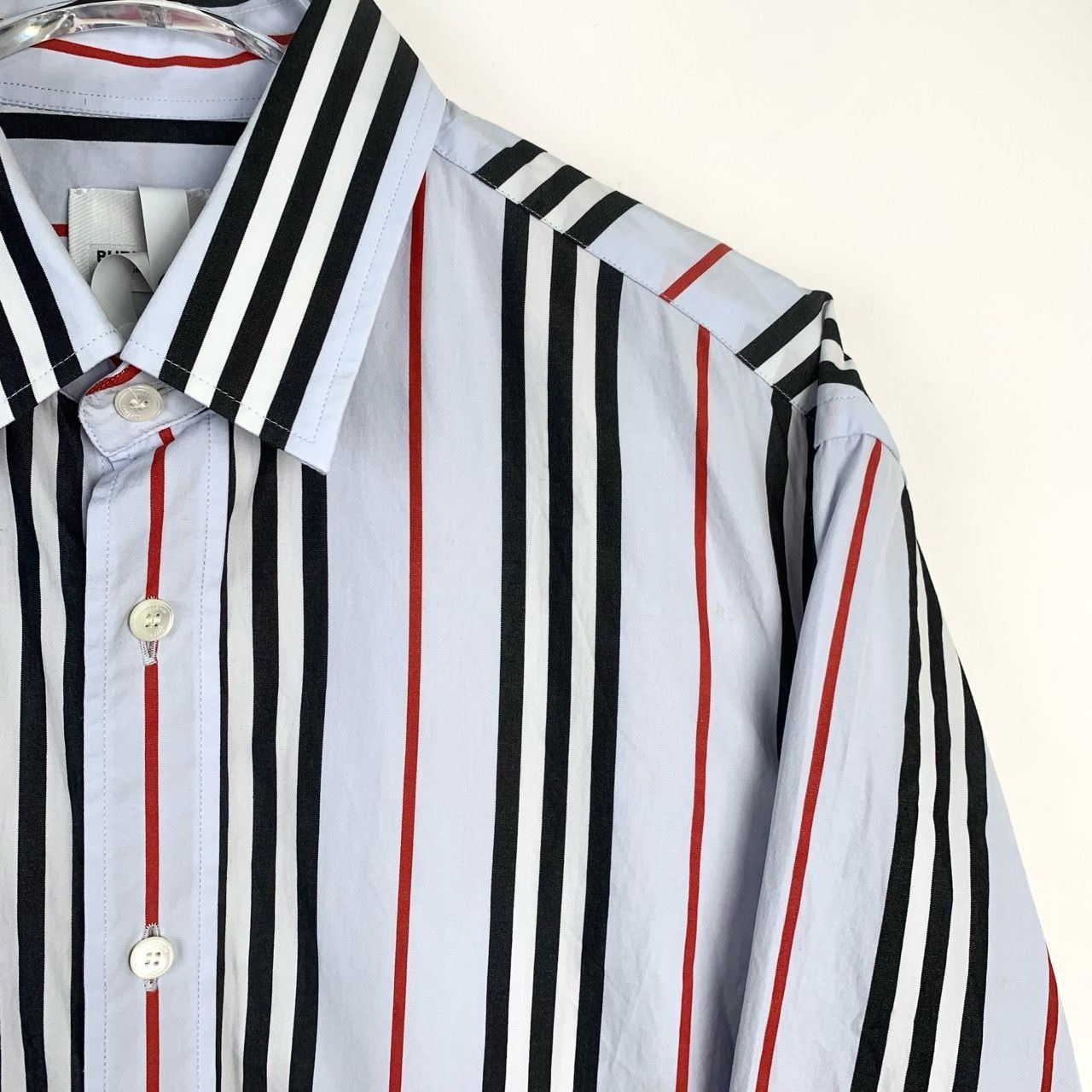 Burberry Burberry Striped Long Sleeve Shirt S Size - Black/Red/White Size US S / EU 44-46 / 1 - 5 Thumbnail