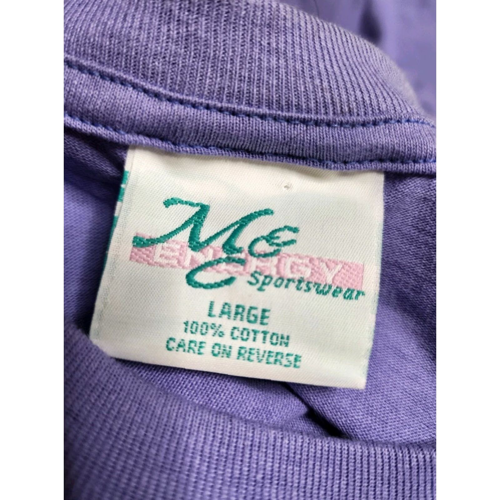 Vintage VINTAGE MC Energy Unisex Adults T-Shirt Short Sleeve Purple The Best Way To Bee A Friend Embroidered 90s Animal Theme Men’s Size L / US 10 / IT 46 - 5 Thumbnail