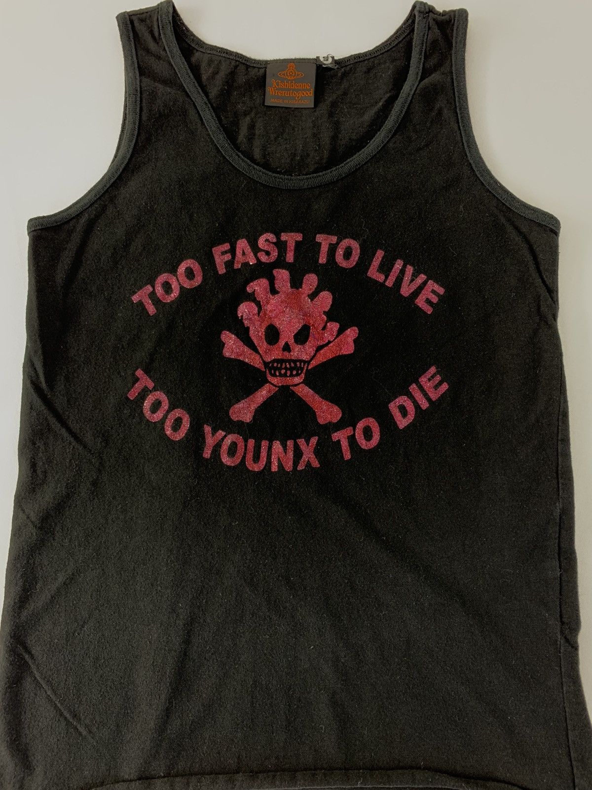 Designer × Vintage 90s Kishidenne Wrerutogood Fast To Live Skull VW Design Tee Size S / US 4 / IT 40 - 3 Thumbnail