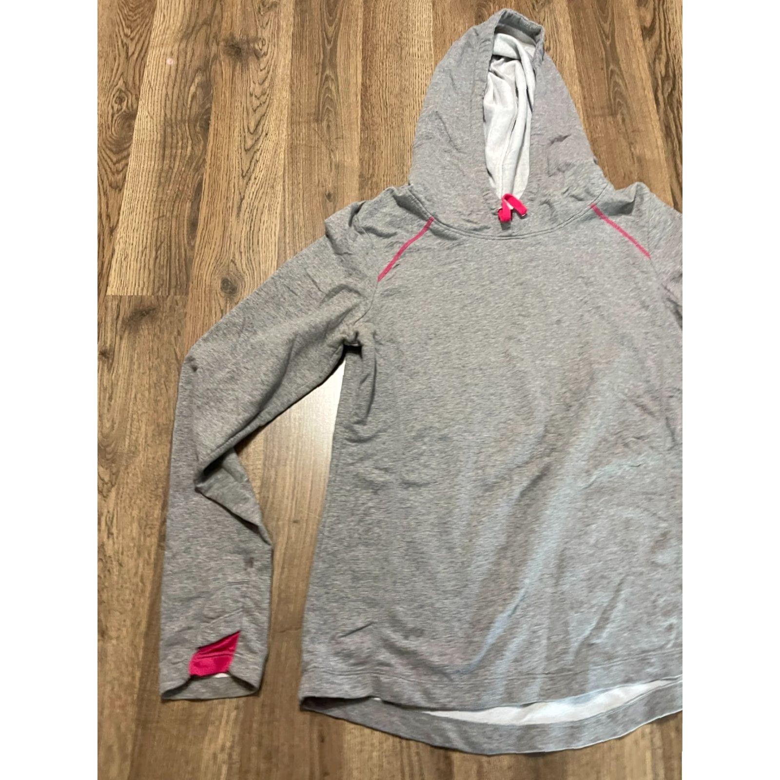 Vintage Energy Zone Hoodie Women's Medium Pullover Long Sleeve Gray Pink Casual Modern Size M / US 6-8 / IT 42-44 - 4 Thumbnail