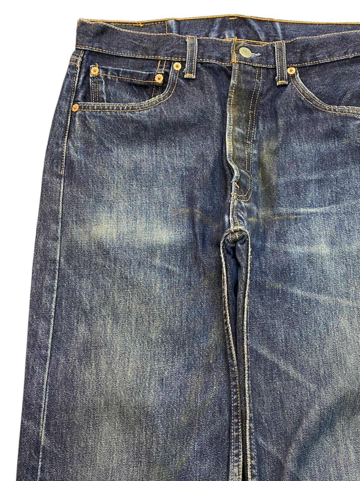 Levi's Vintage Clothing Vintage Japan Levis501 Y2K Blue Wash Distressed Loose Jeans Size US 31 - 7 Thumbnail
