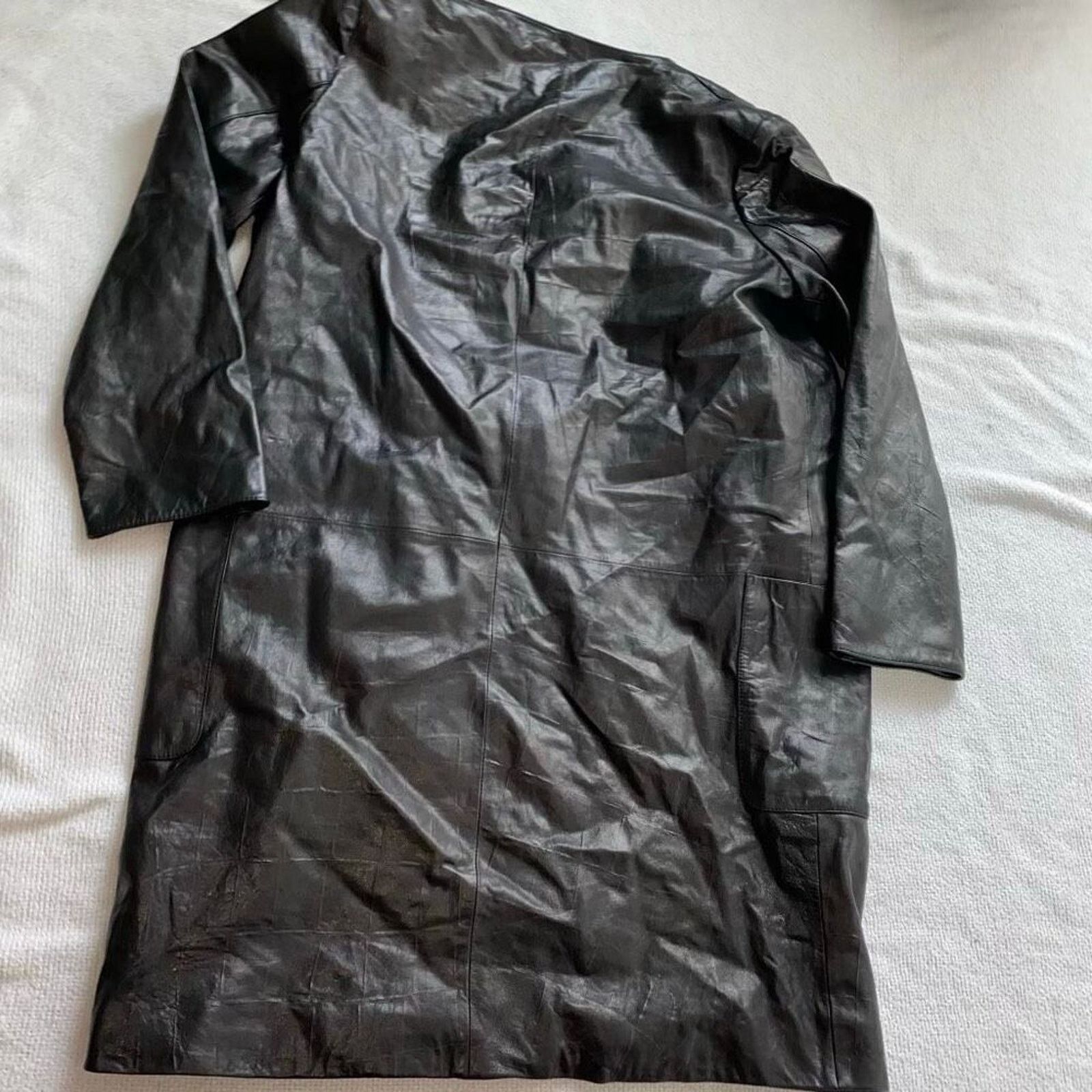Other Dawn Levy Black Cropped Sleeve Leather Midi Jacket | Sz S Size S / US 4 / IT 40 - 4 Thumbnail