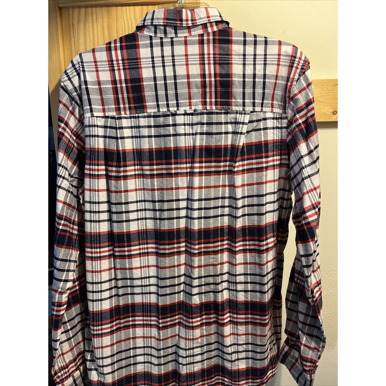 Club Room Club Room Mens M White Red Check LS Button Down Cotton Shirt Size US M / EU 48-50 / 2 - 16 Thumbnail