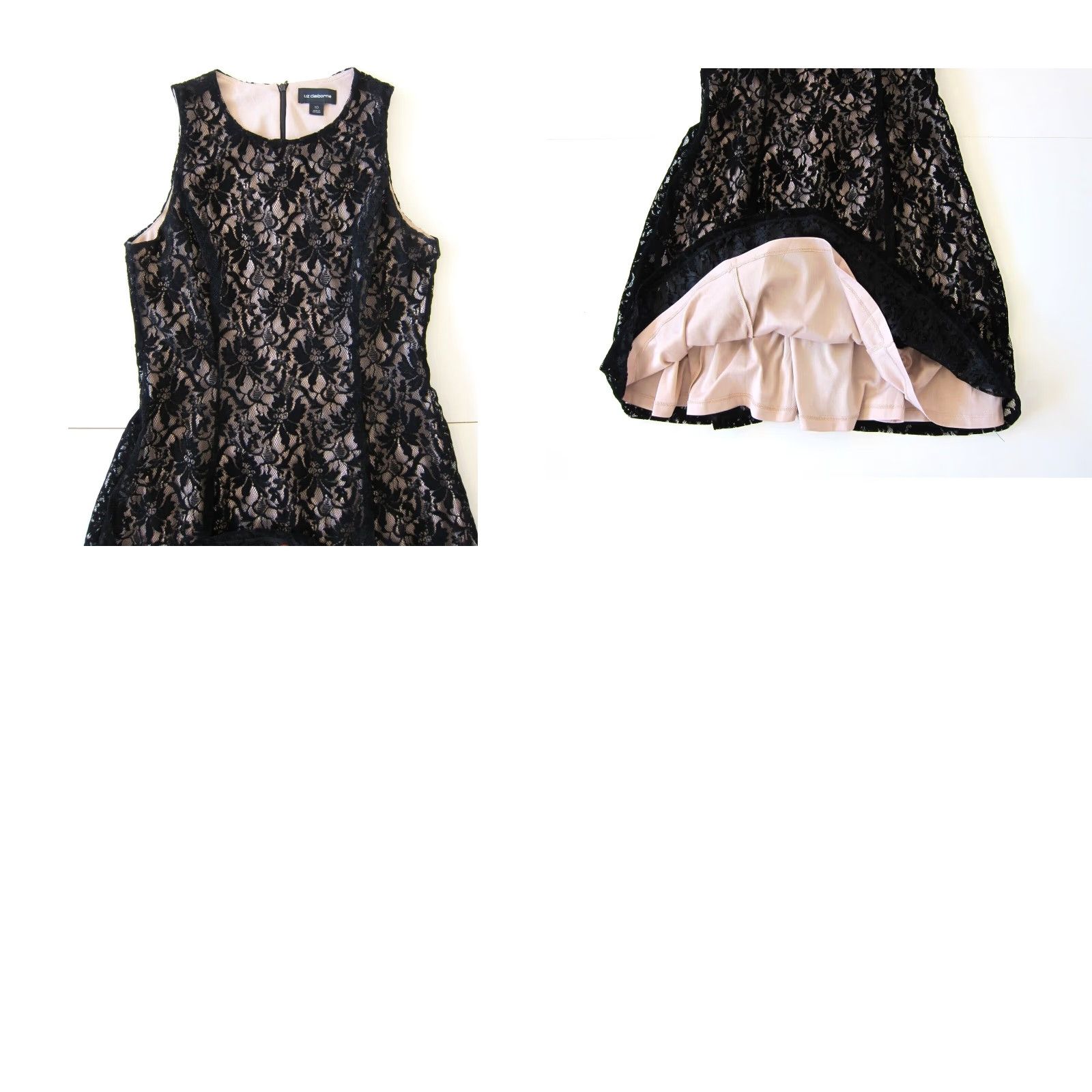 Liz Claiborne Liz Claiborne Black Velvet Floral Sleeveless A-Line Shift Tank Dress 10 Size L / US 10 / IT 46 - 8 Thumbnail