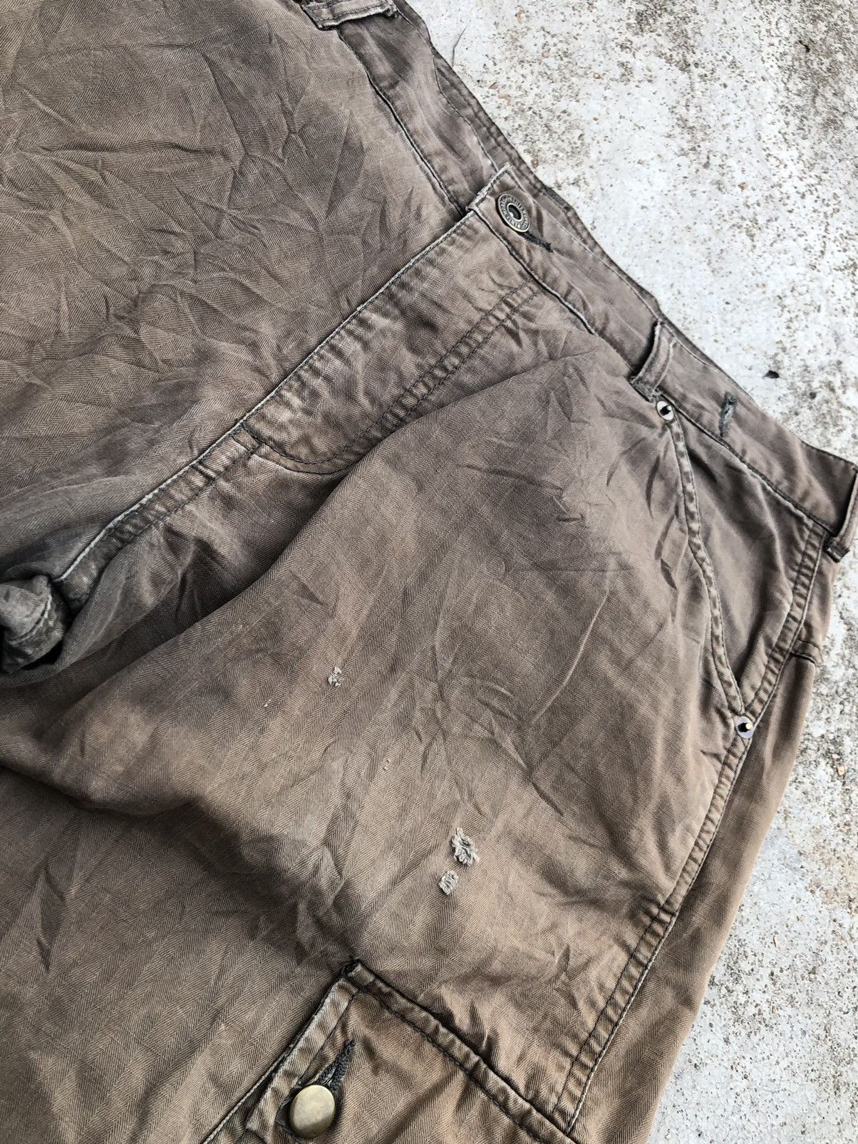 Japanese Brand SUN FADED BROWN CARGO PANT BY TWENTY WORKS Size US 34 / EU 50 - 3 Thumbnail