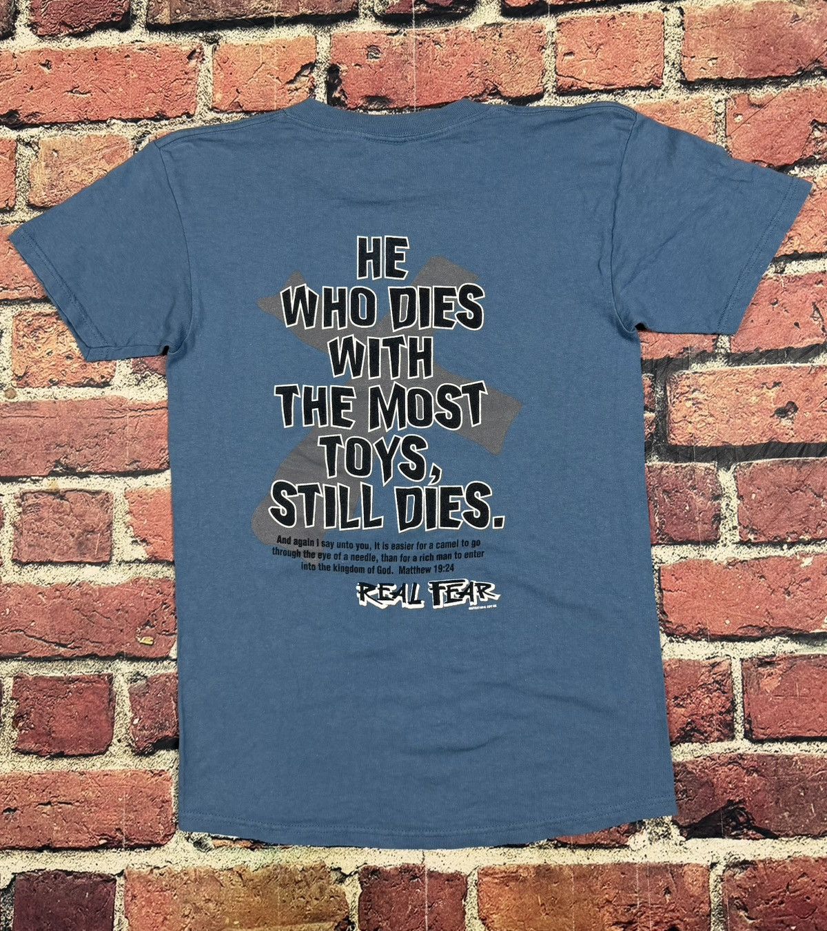 Delta Vintage Real Fear Jesus T-Shirt No Fear Parody Bible Size US S / EU 44-46 / 1 - 1 Thumbnail