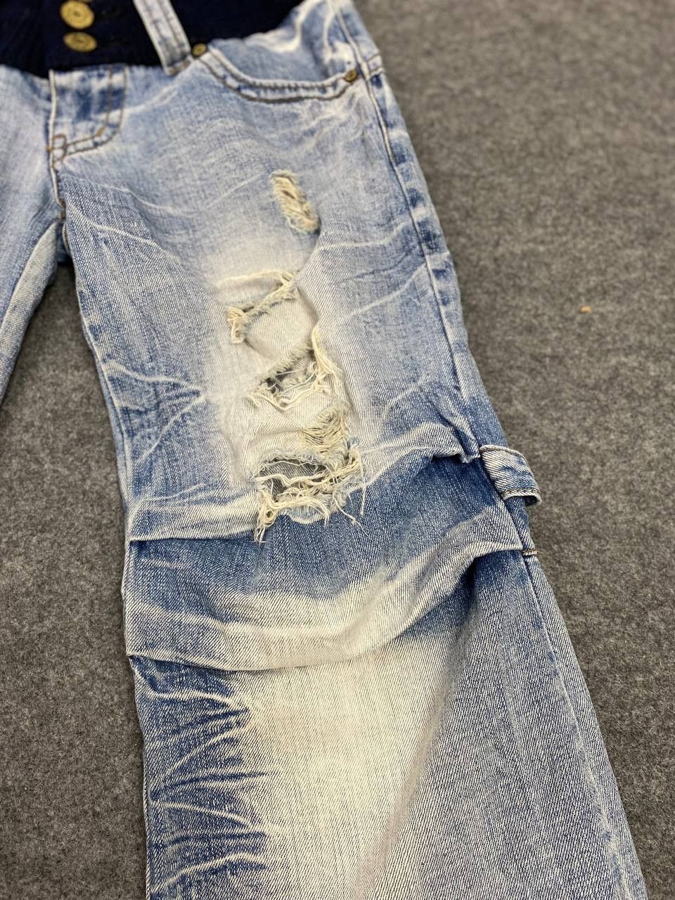 Japanese Brand japanese brand distressed jogger denim nice design Size 32" / US 10 / IT 46 - 10 Thumbnail