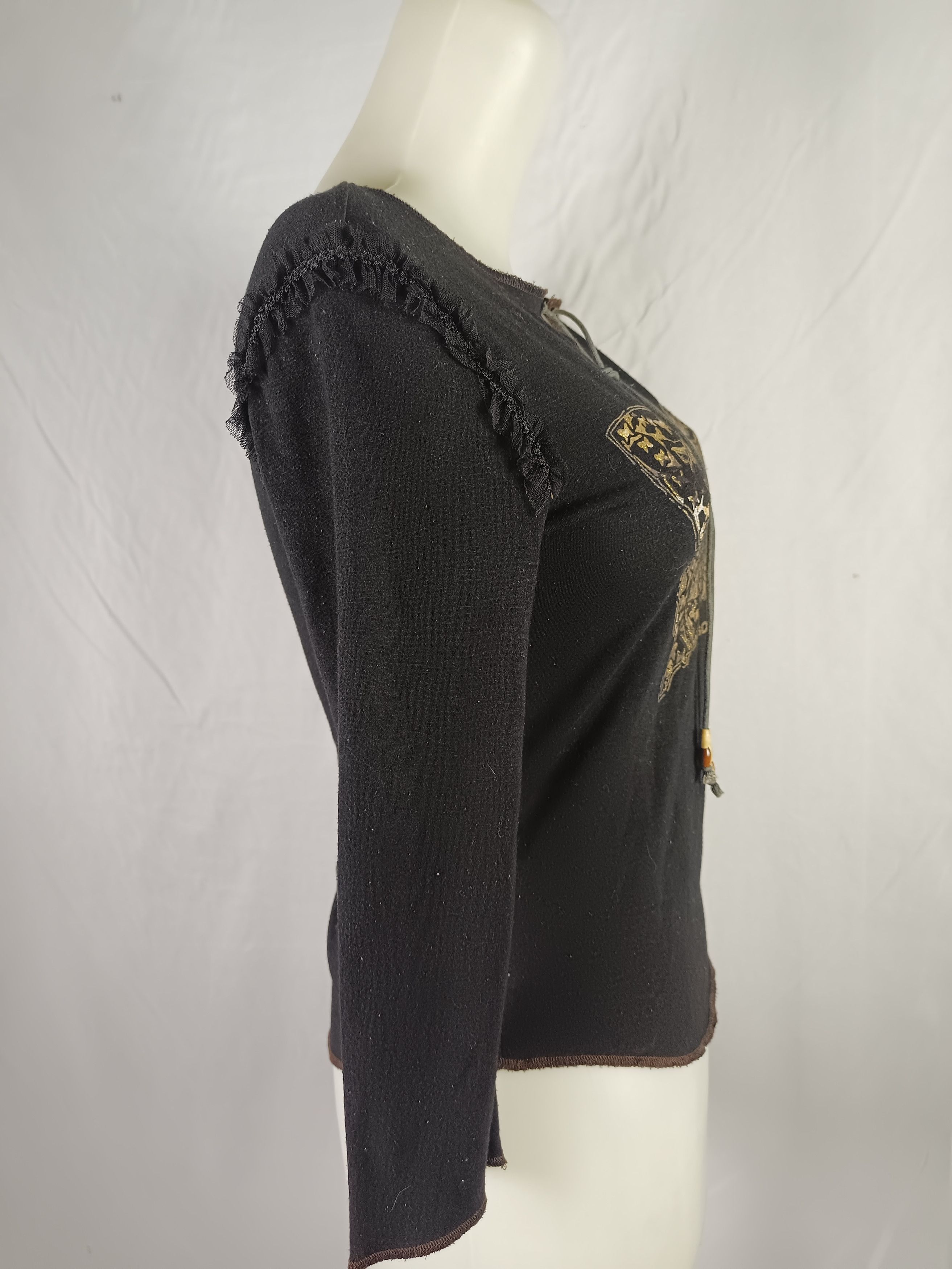 Japanese Brand Black Egoist Gold Butterfly Print Long sleeve Size US M / EU 48-50 / 2 - 13 Thumbnail