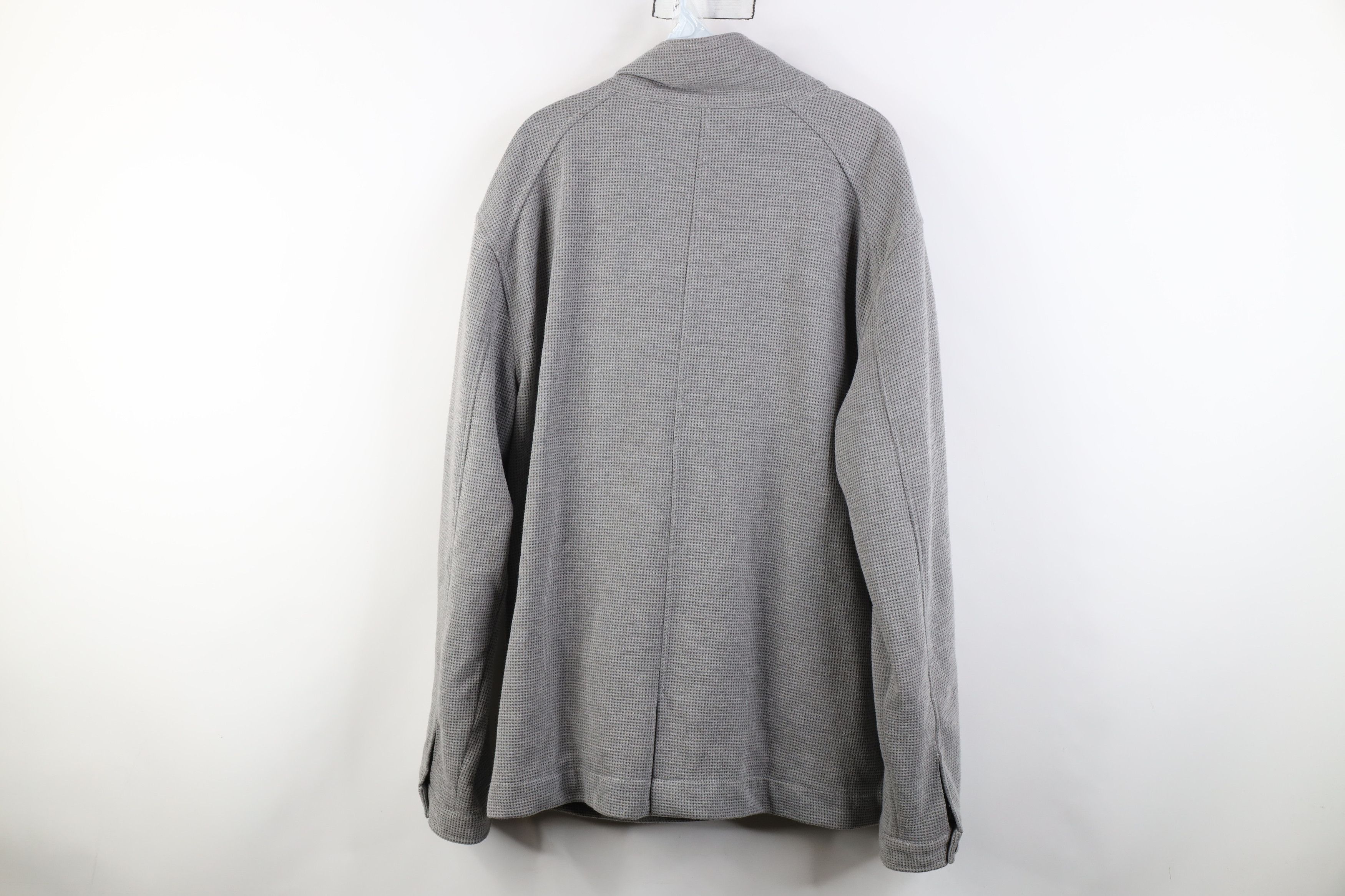 Vintage Y2K Streetwear Knit Military Style Full Zip Jacket Gray Size US XXL / EU 58 / 5 - 14 Thumbnail