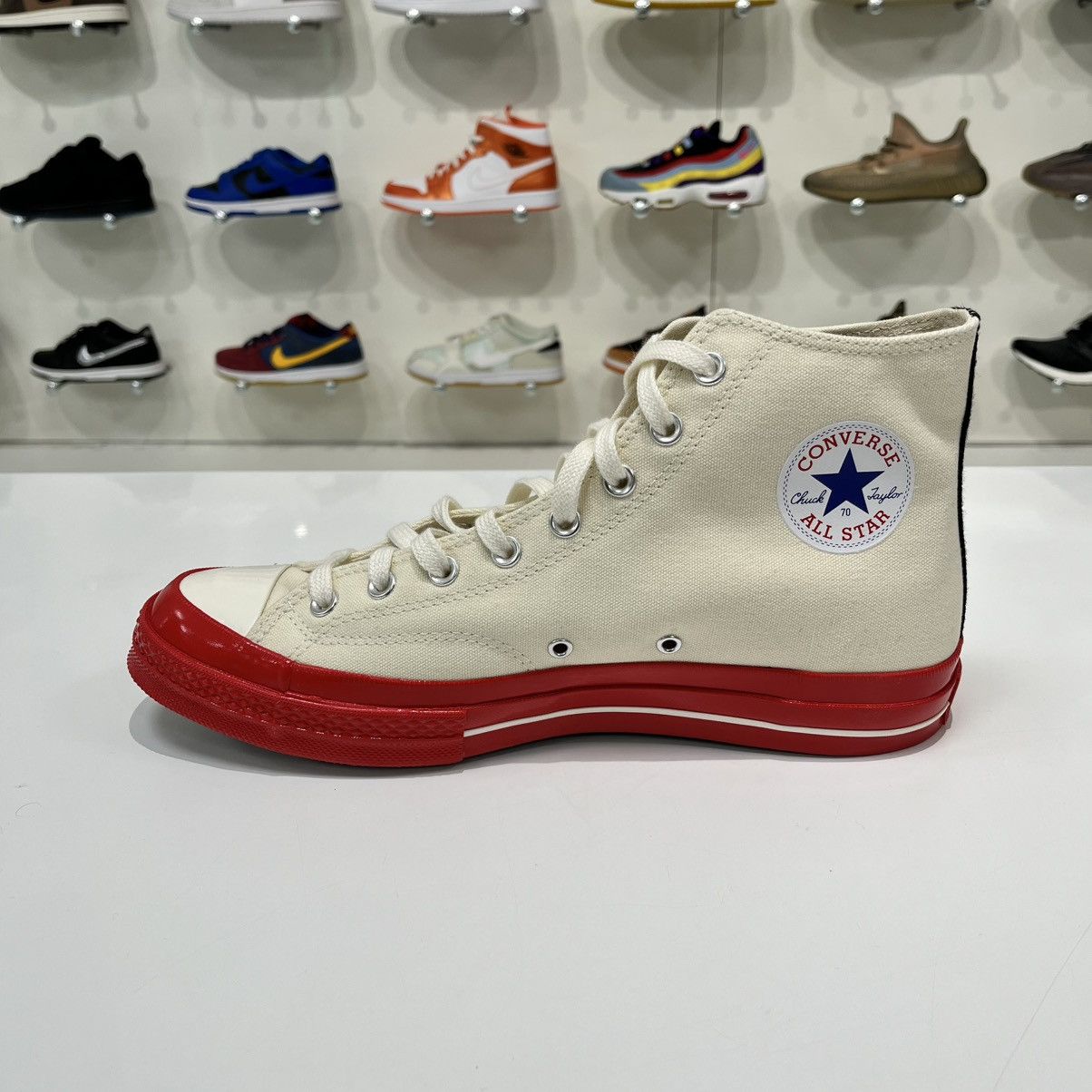 Comme des Garcons × Converse Converse Chuck Taylor All Star 70 Hi x CDG Play Red Midsole Size US 11 / EU 44 - 11 Thumbnail