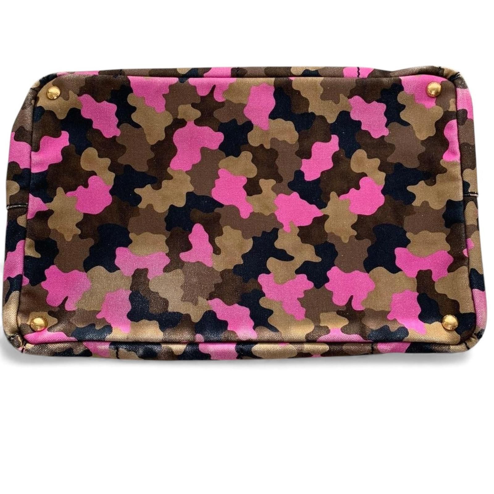 Prada Prada - Pink Brown Camouflage Print Handbag Size ONE SIZE - 3 Thumbnail